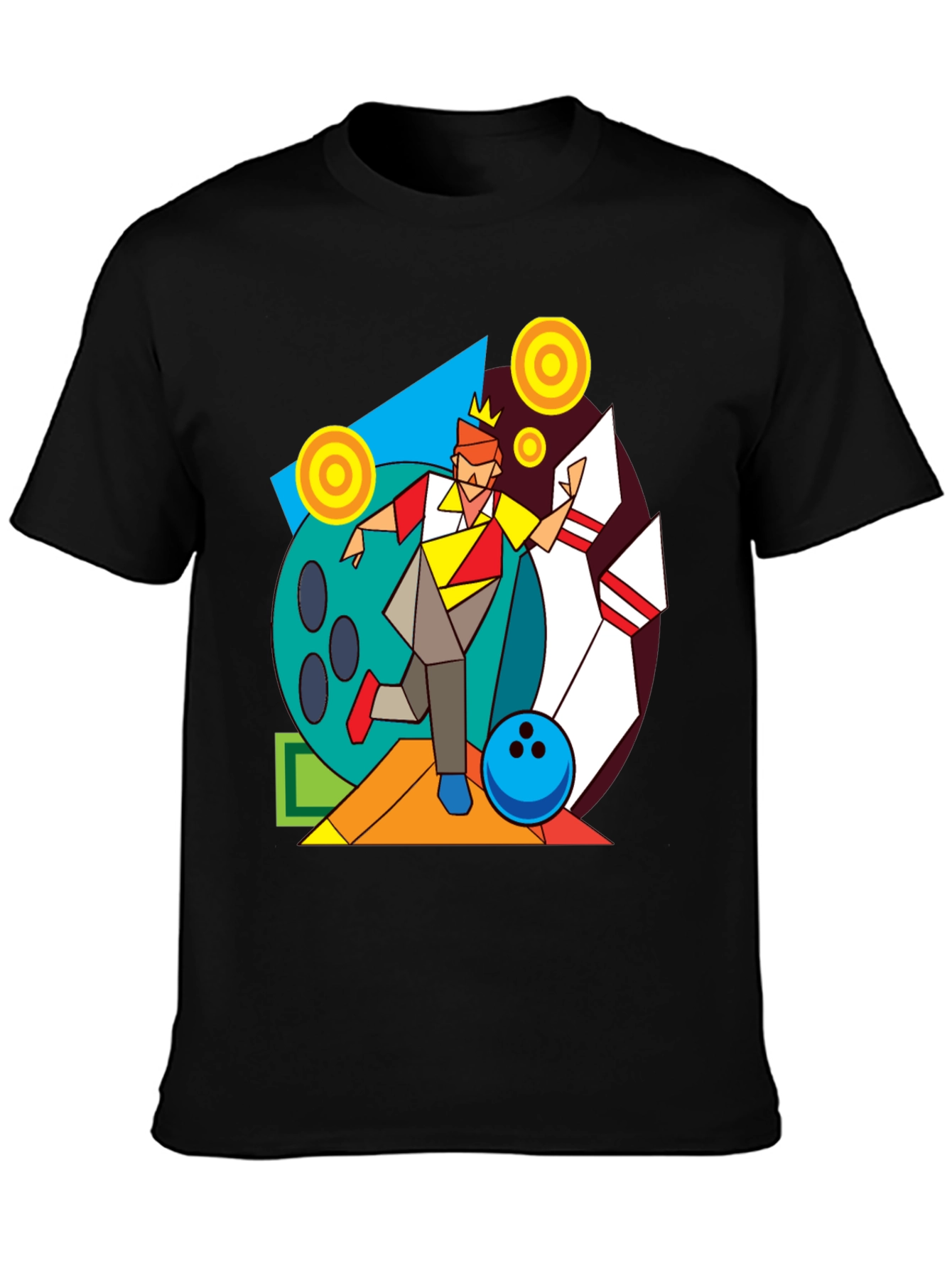 Geometric Bowling King Graphic Tee