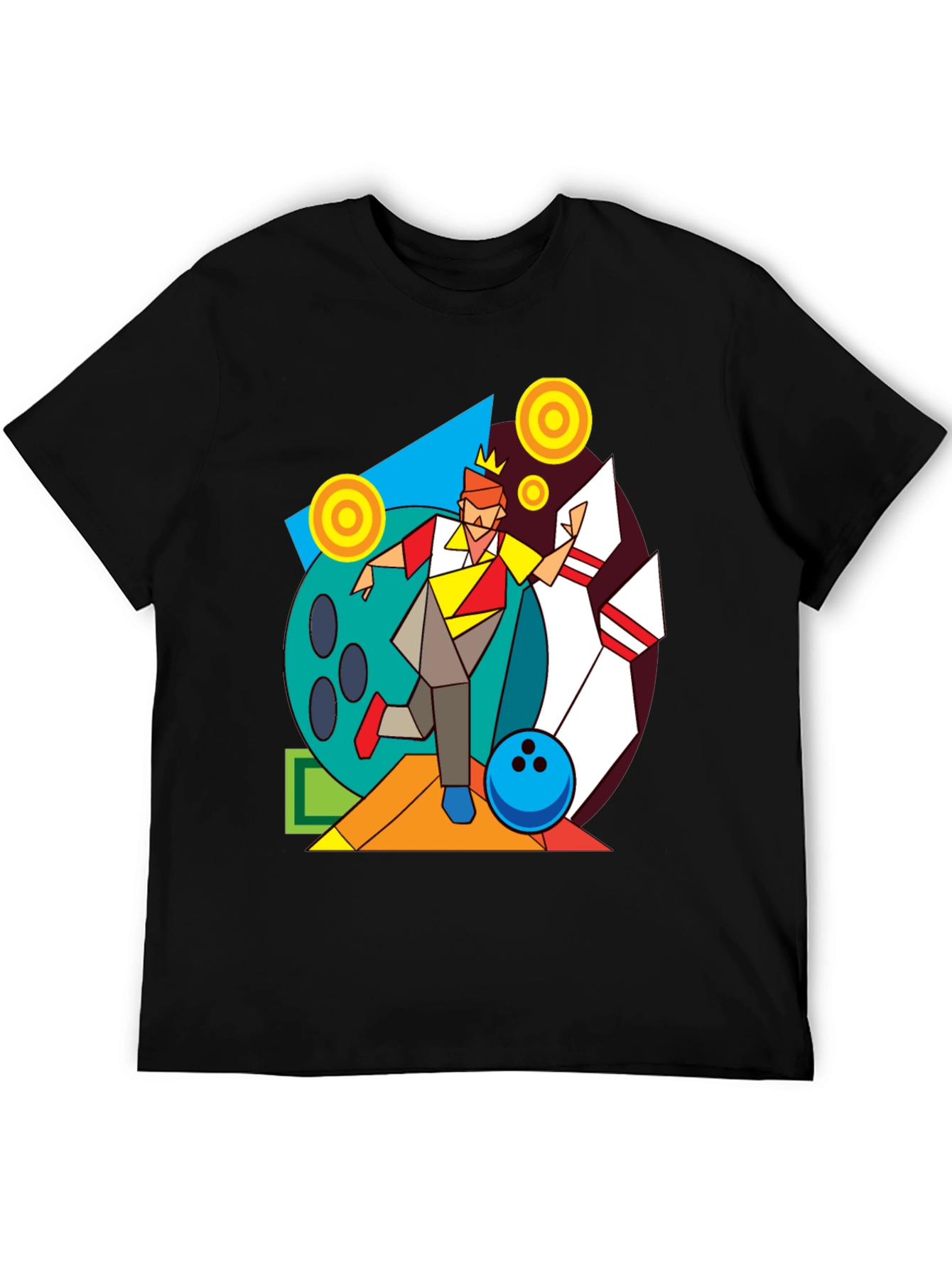Geometric Bowling King Graphic Tee