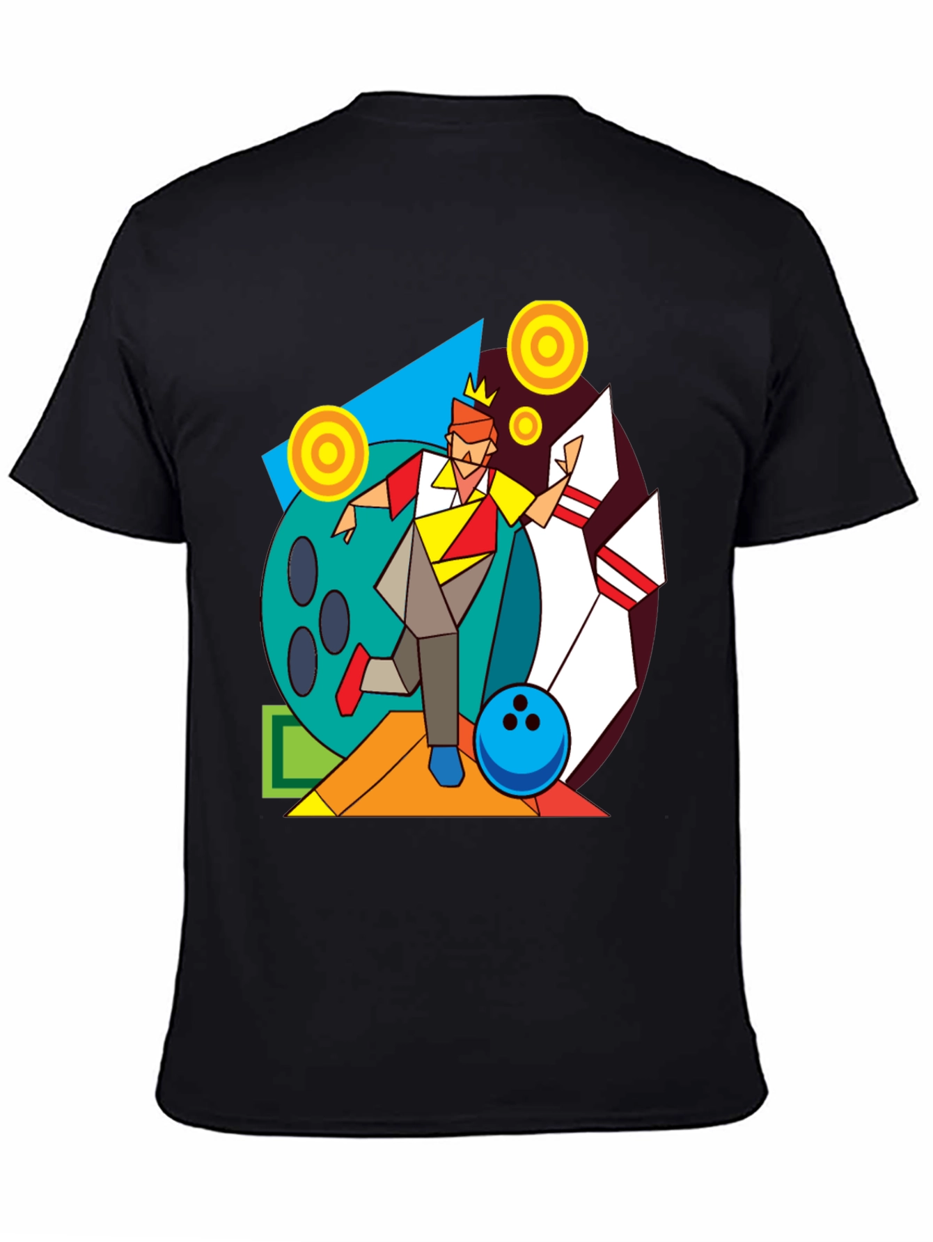 Geometric Bowling King Graphic Tee