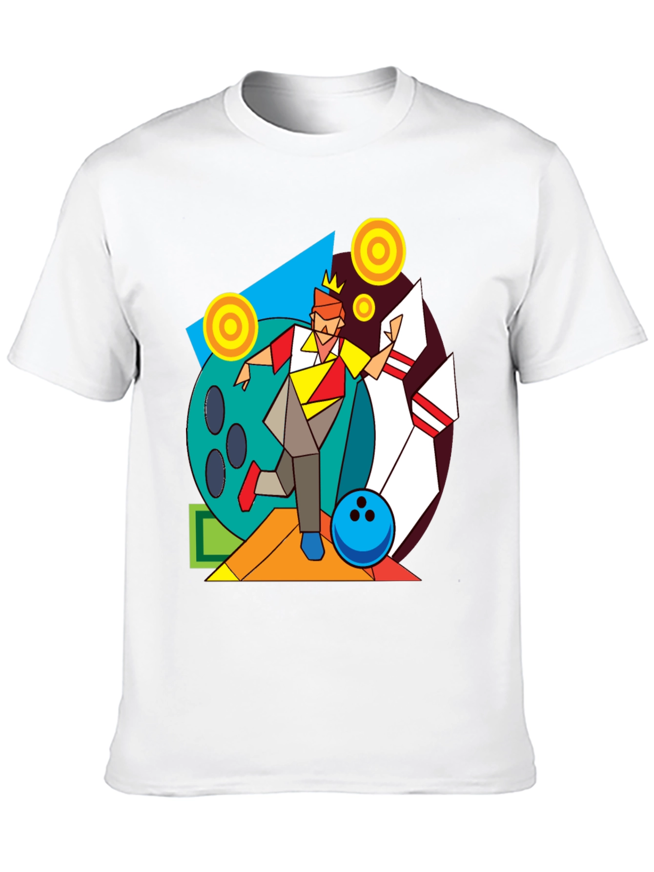Geometric Bowling King Graphic Tee
