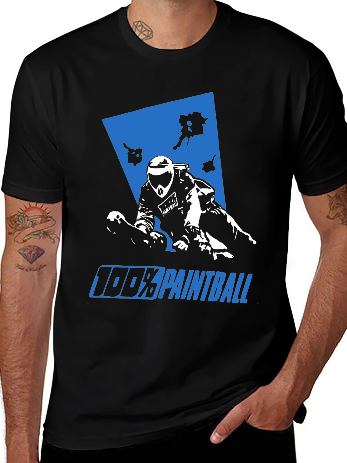 100% Paintball Graphic Tee - Black