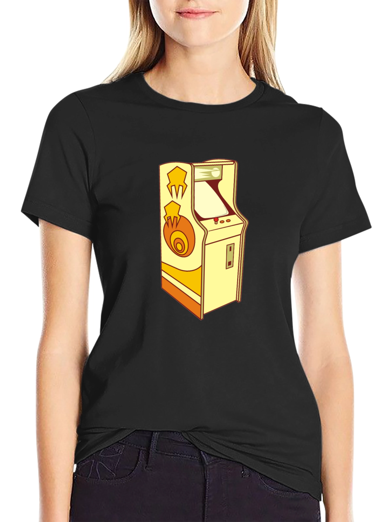 Retro Arcade Game Black T-Shirt - Classic Gamer Style