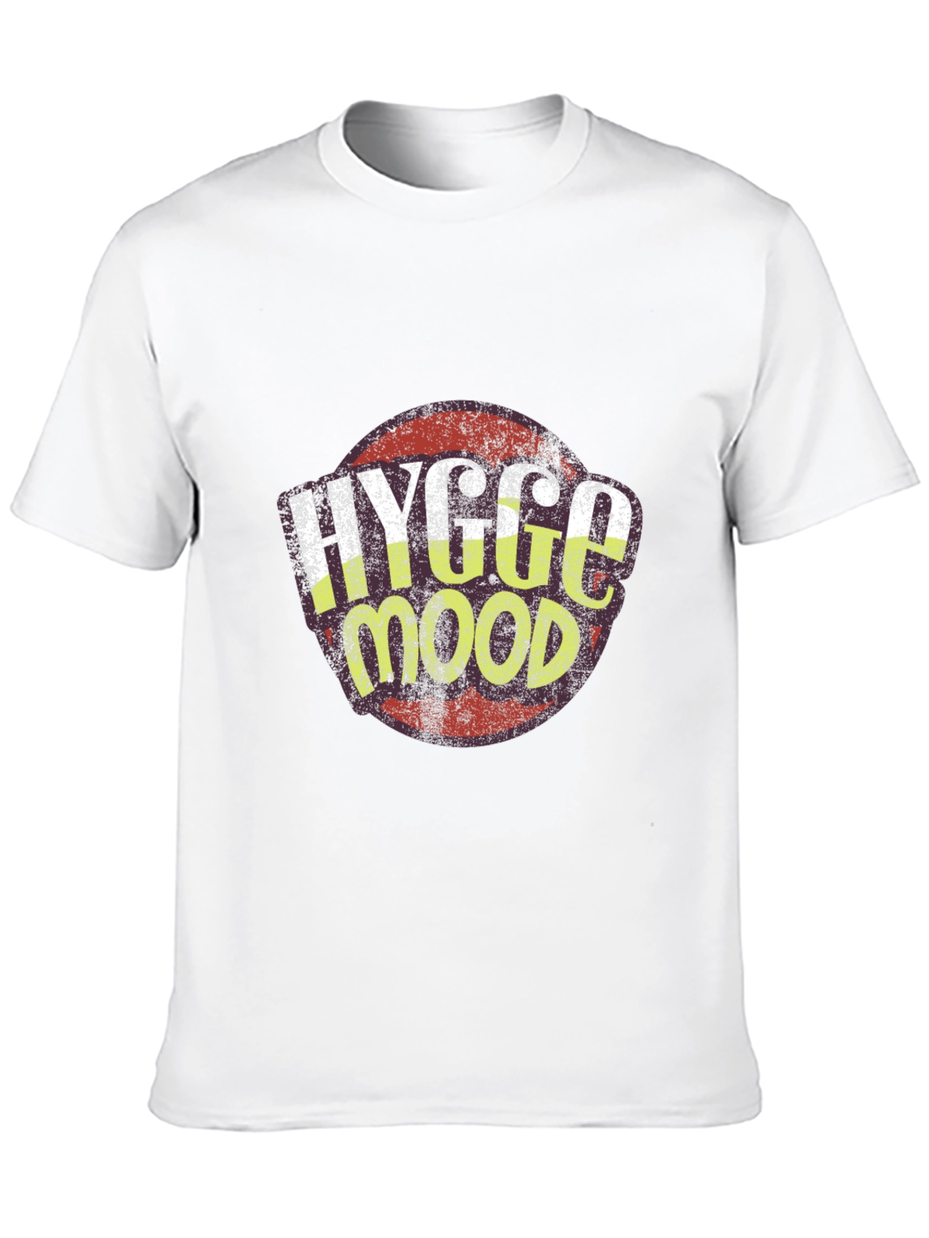 Hygge Mood Graphic Tee - Black Crew Neck Shirt