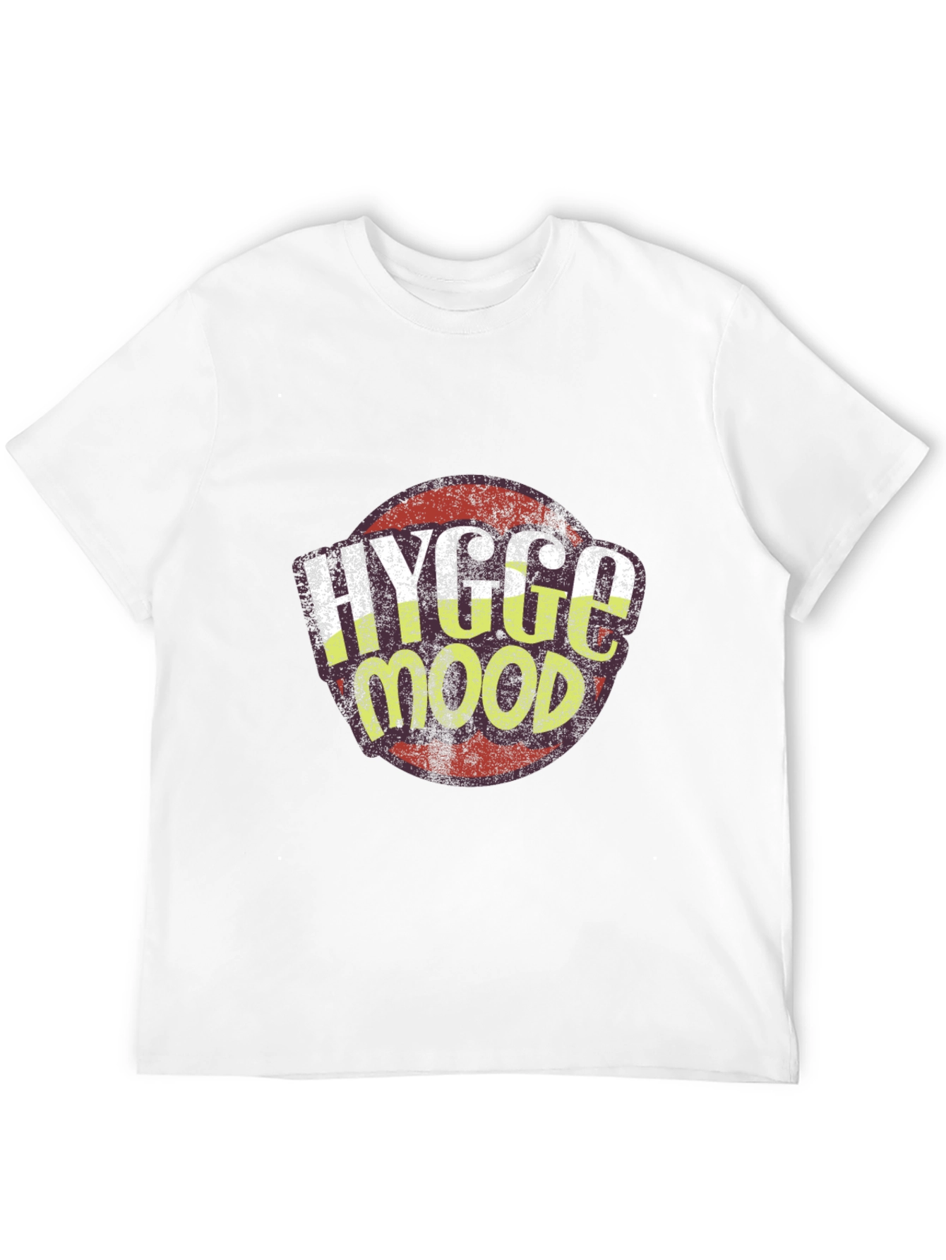 Hygge Mood Graphic Tee - Black Crew Neck Shirt
