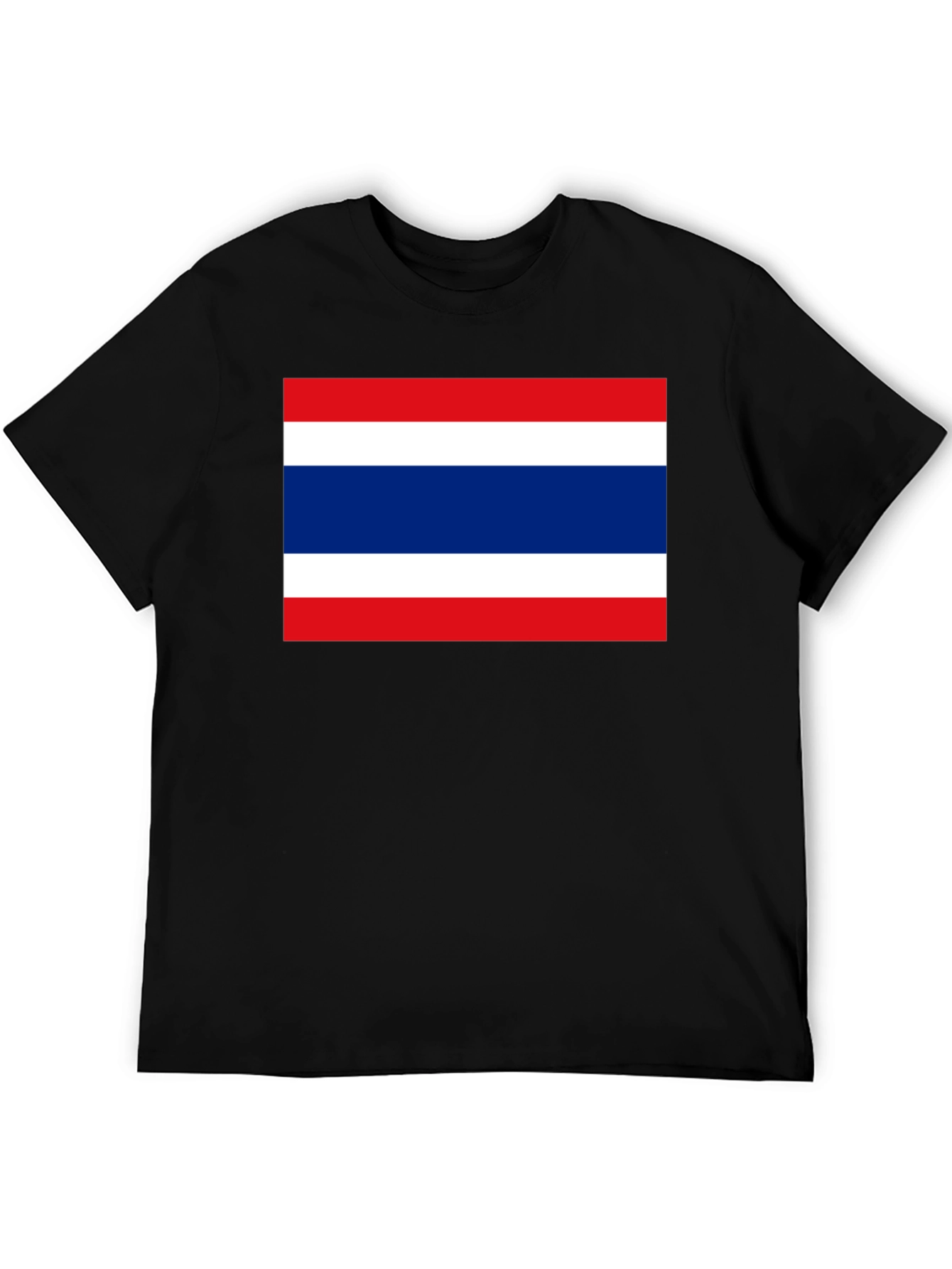 Thailand Flag Graphic T-Shirt - Black Cotton Tee