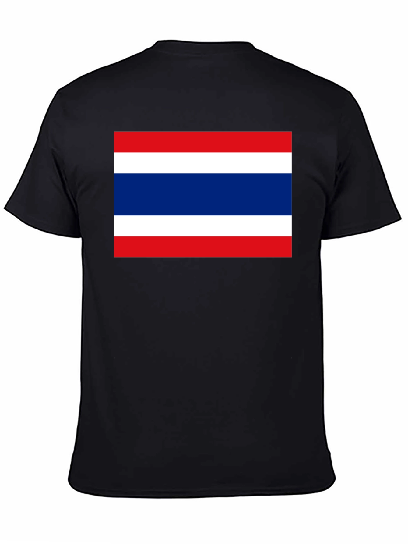 Thailand Flag Graphic T-Shirt - Black Cotton Tee