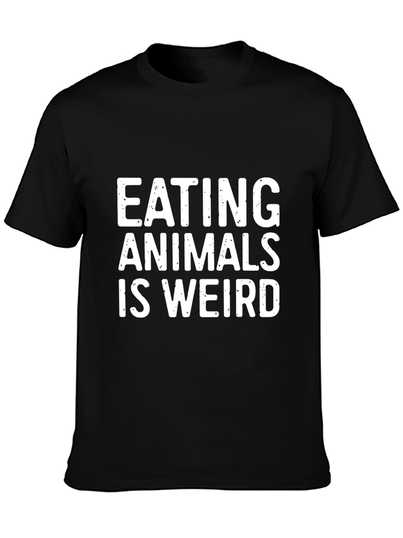 Eating Animals is Weird Graphic T-Shirt - Black