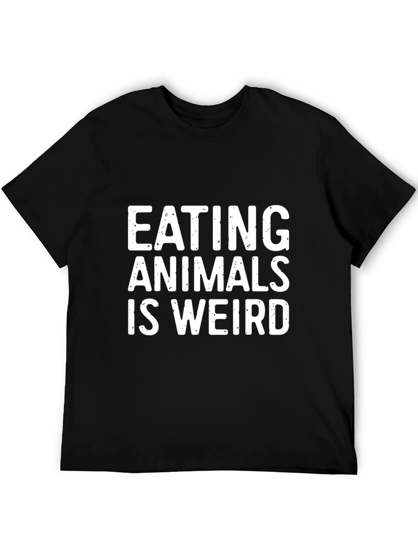 Eating Animals is Weird Graphic T-Shirt - Black