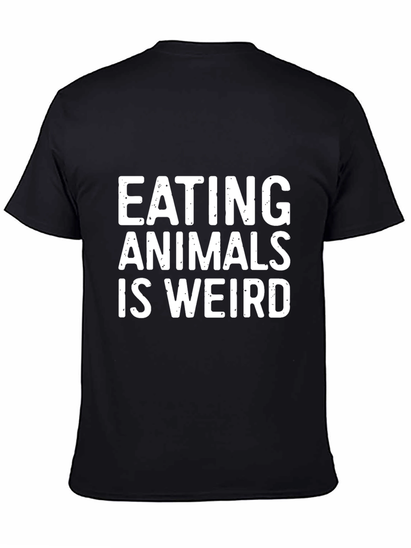 Eating Animals is Weird Graphic T-Shirt - Black