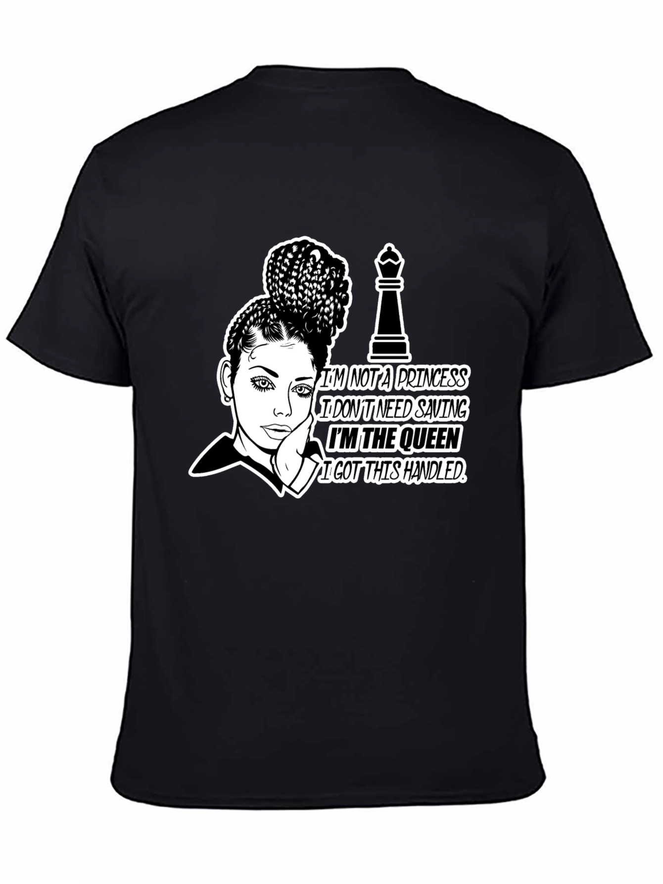Queen Graphic Tee - Empowering Chess Queen