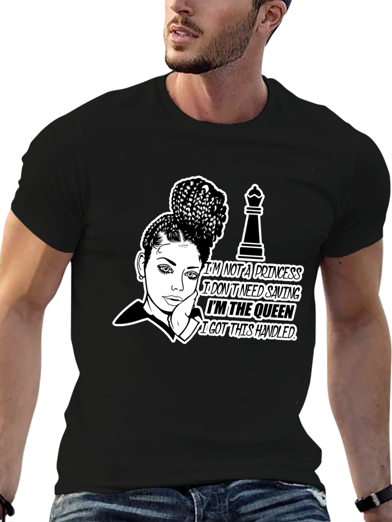 Queen Graphic Tee - Empowering Chess Queen