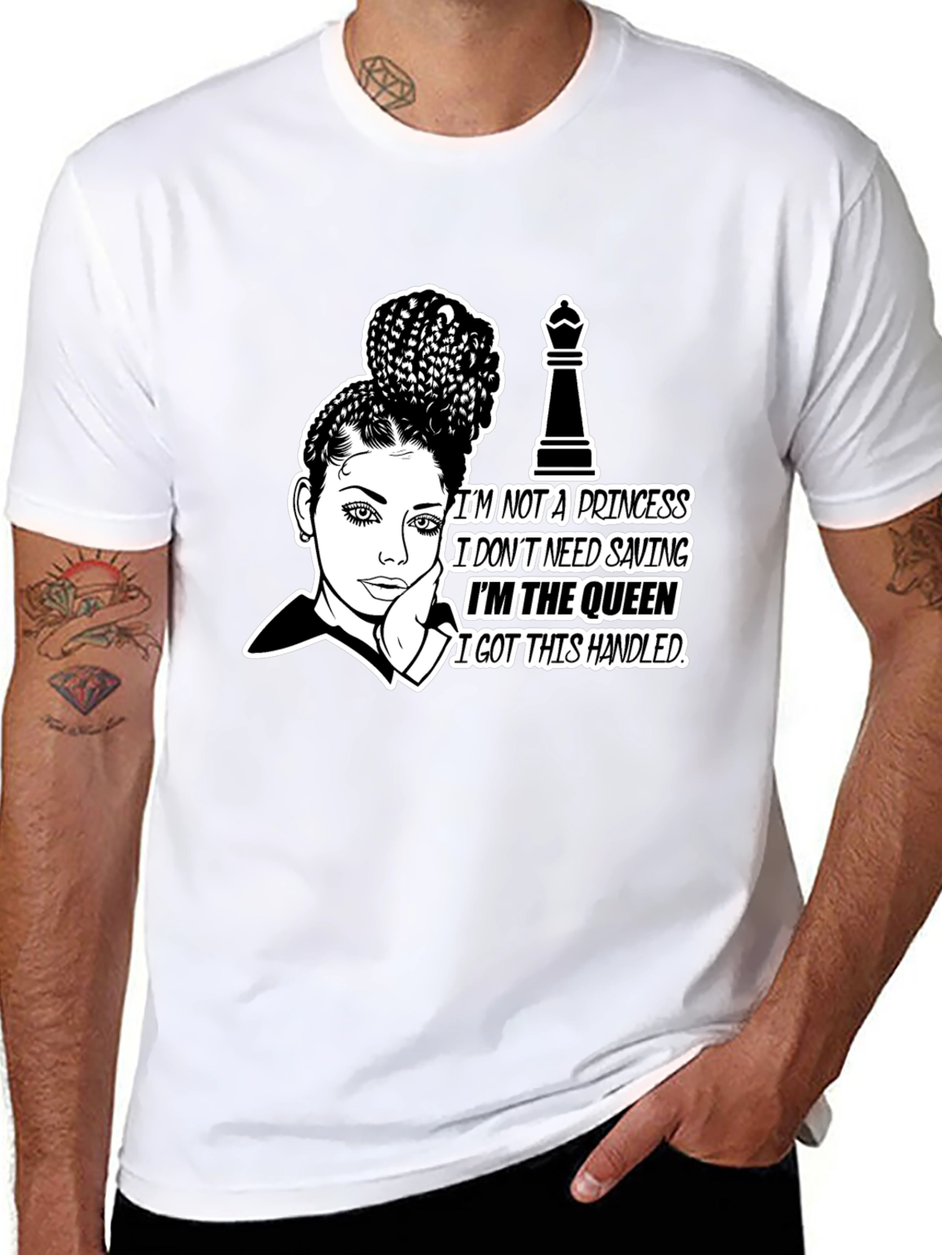 Queen Graphic Tee - Empowering Chess Queen