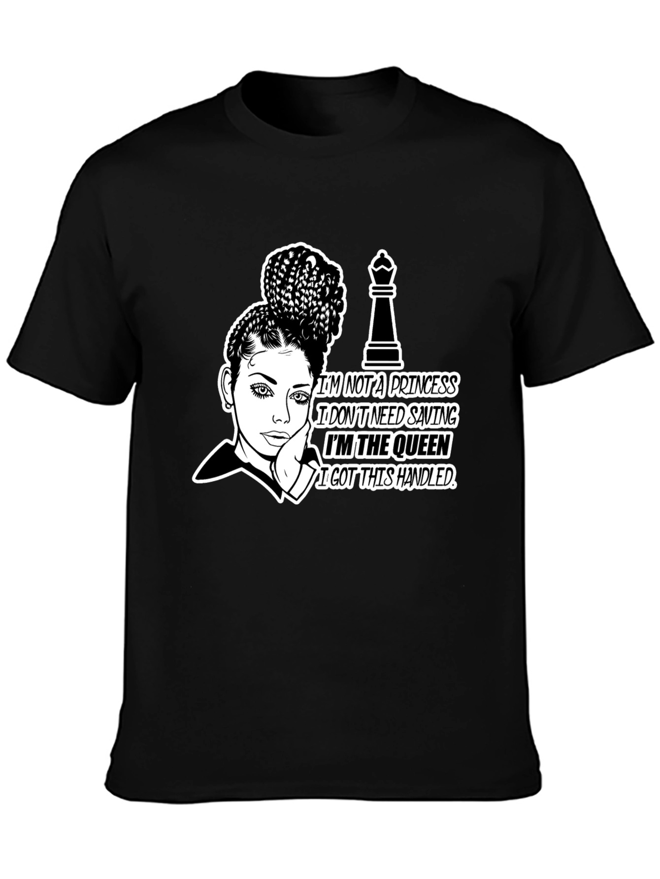 Queen Graphic Tee - Empowering Chess Queen