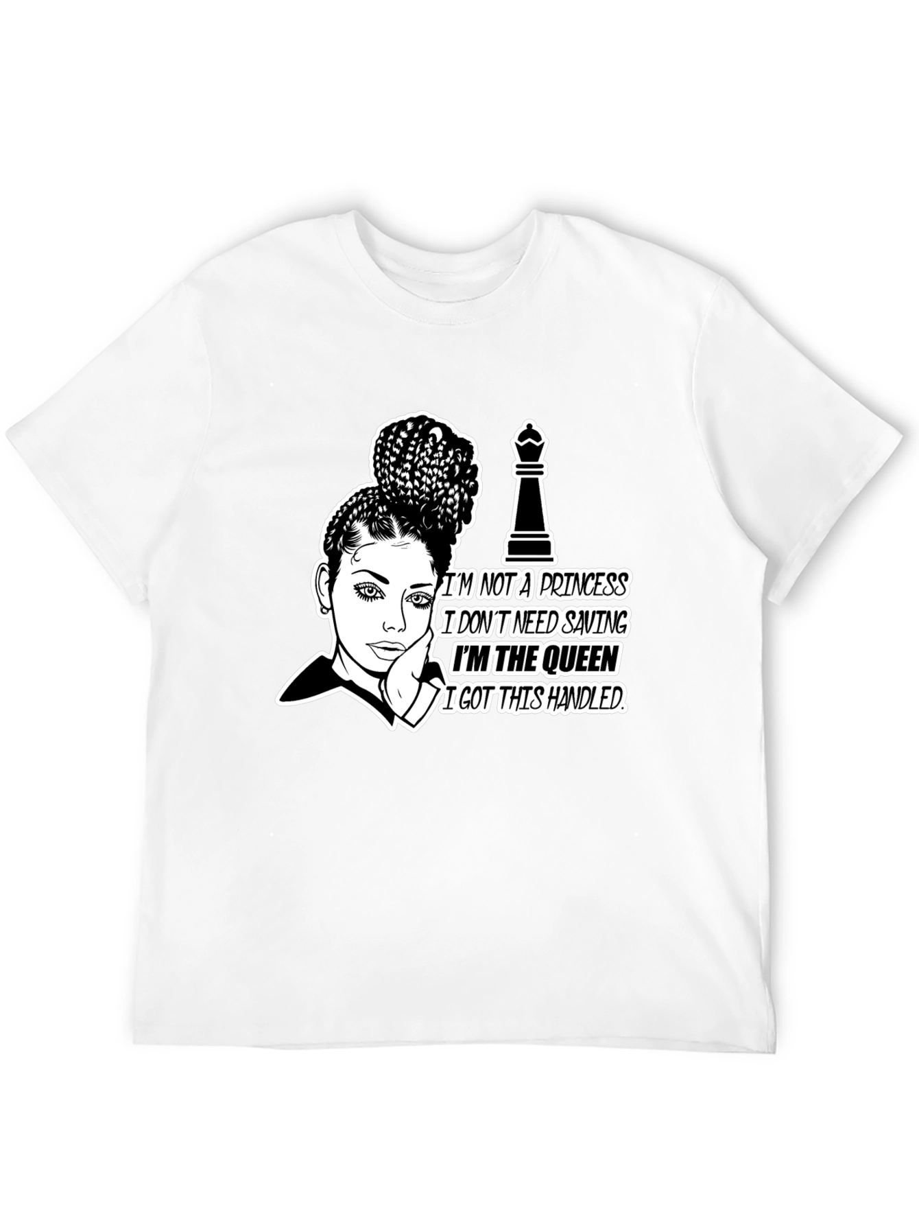 Queen Graphic Tee - Empowering Chess Queen