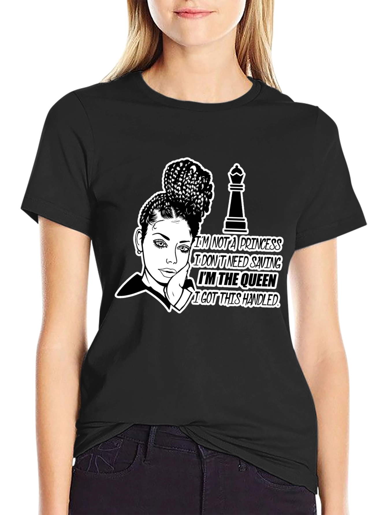 Queen Graphic Tee - Empowering Chess Queen