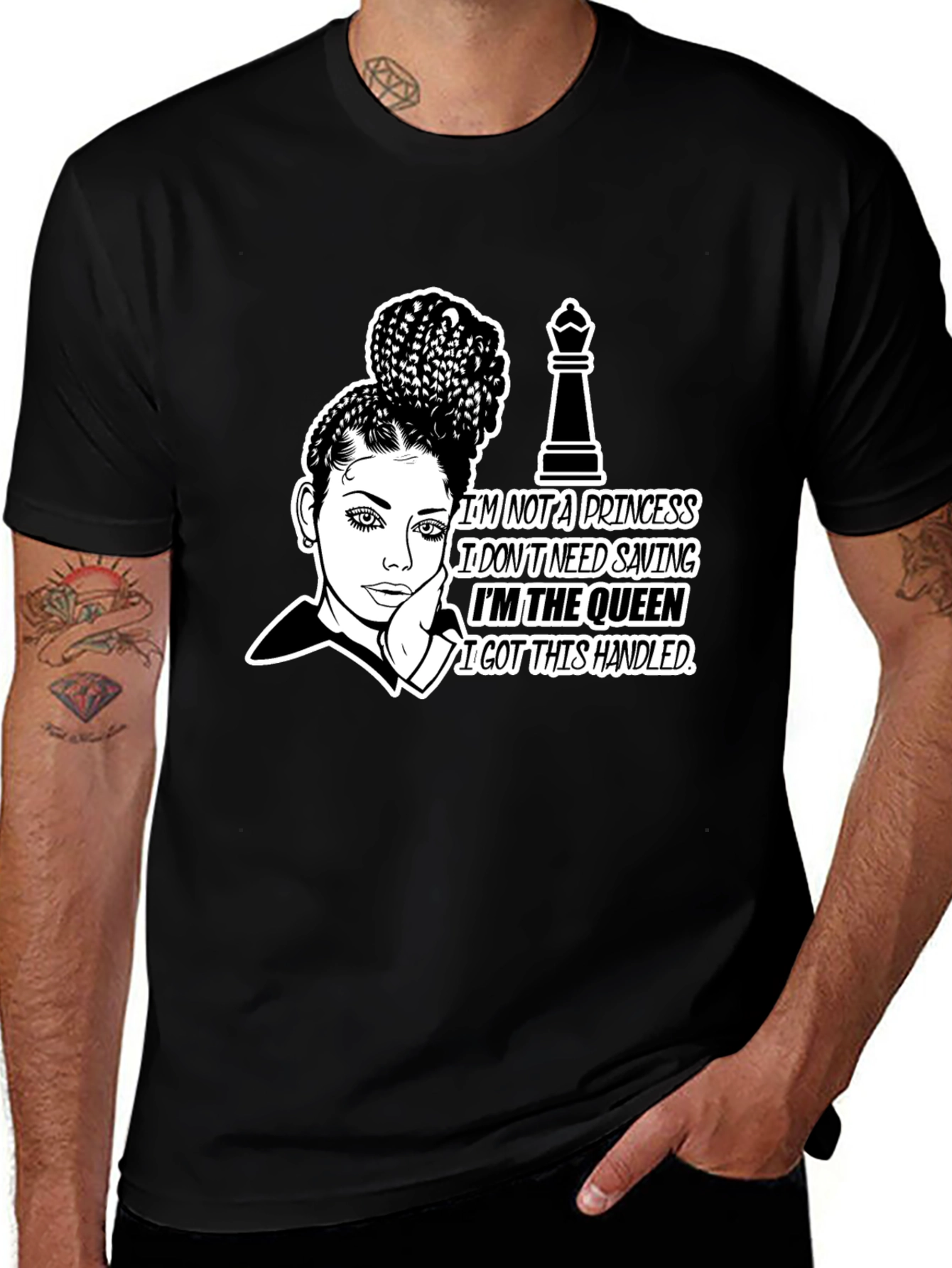 Queen Graphic Tee - Empowering Chess Queen