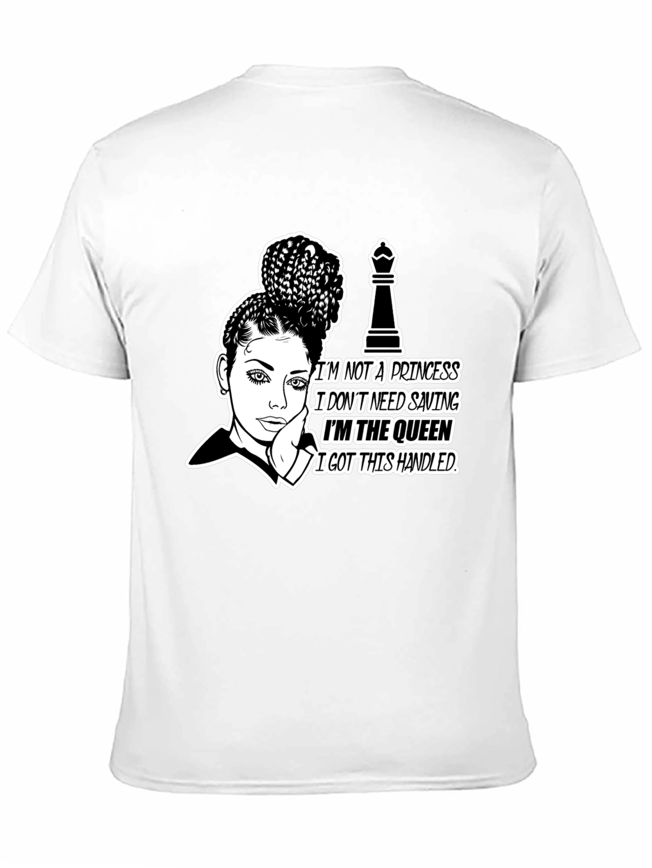 Queen Graphic Tee - Empowering Chess Queen