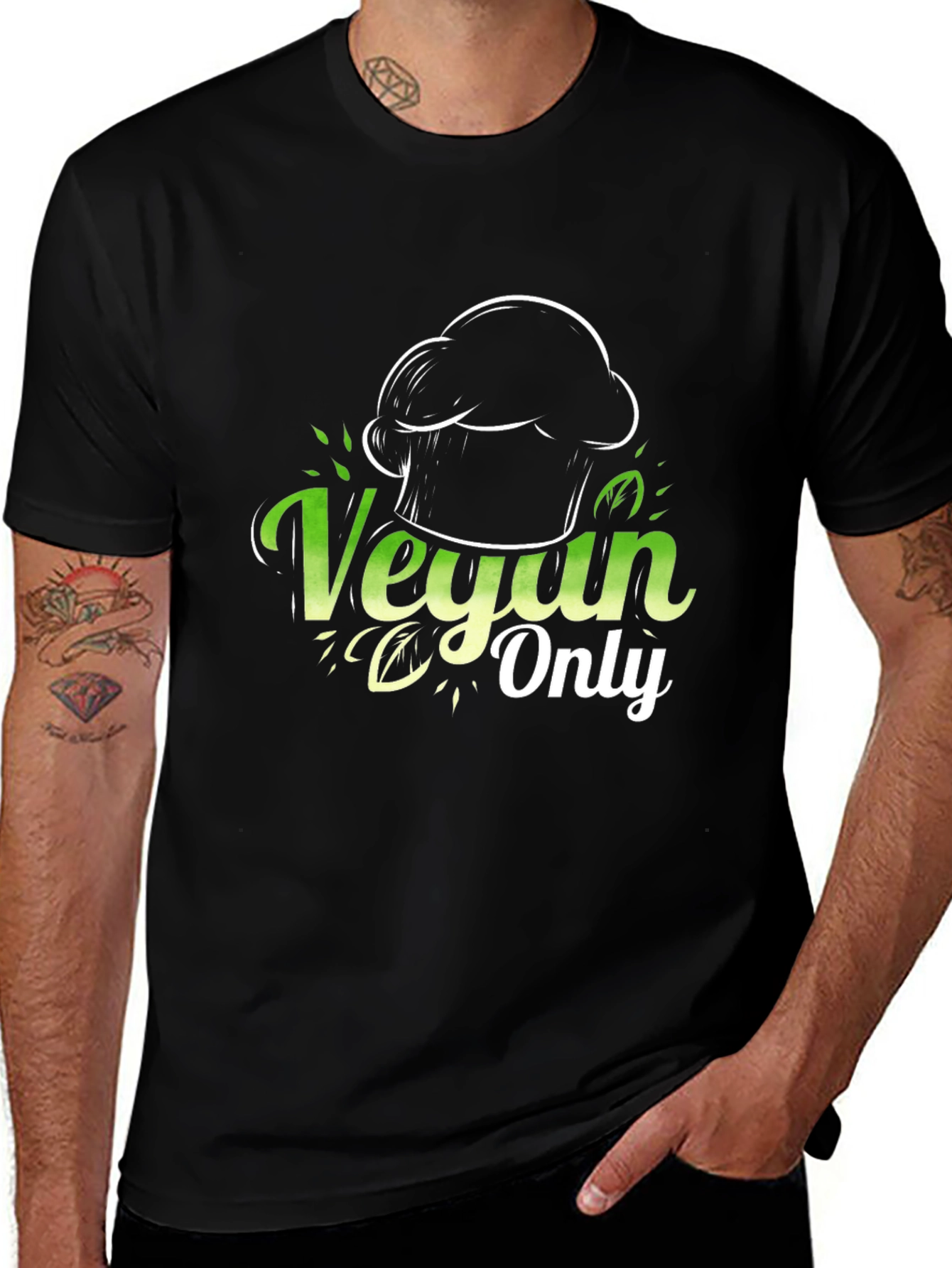 Vegan Only Chef T-Shirt - Stylish & Comfortable