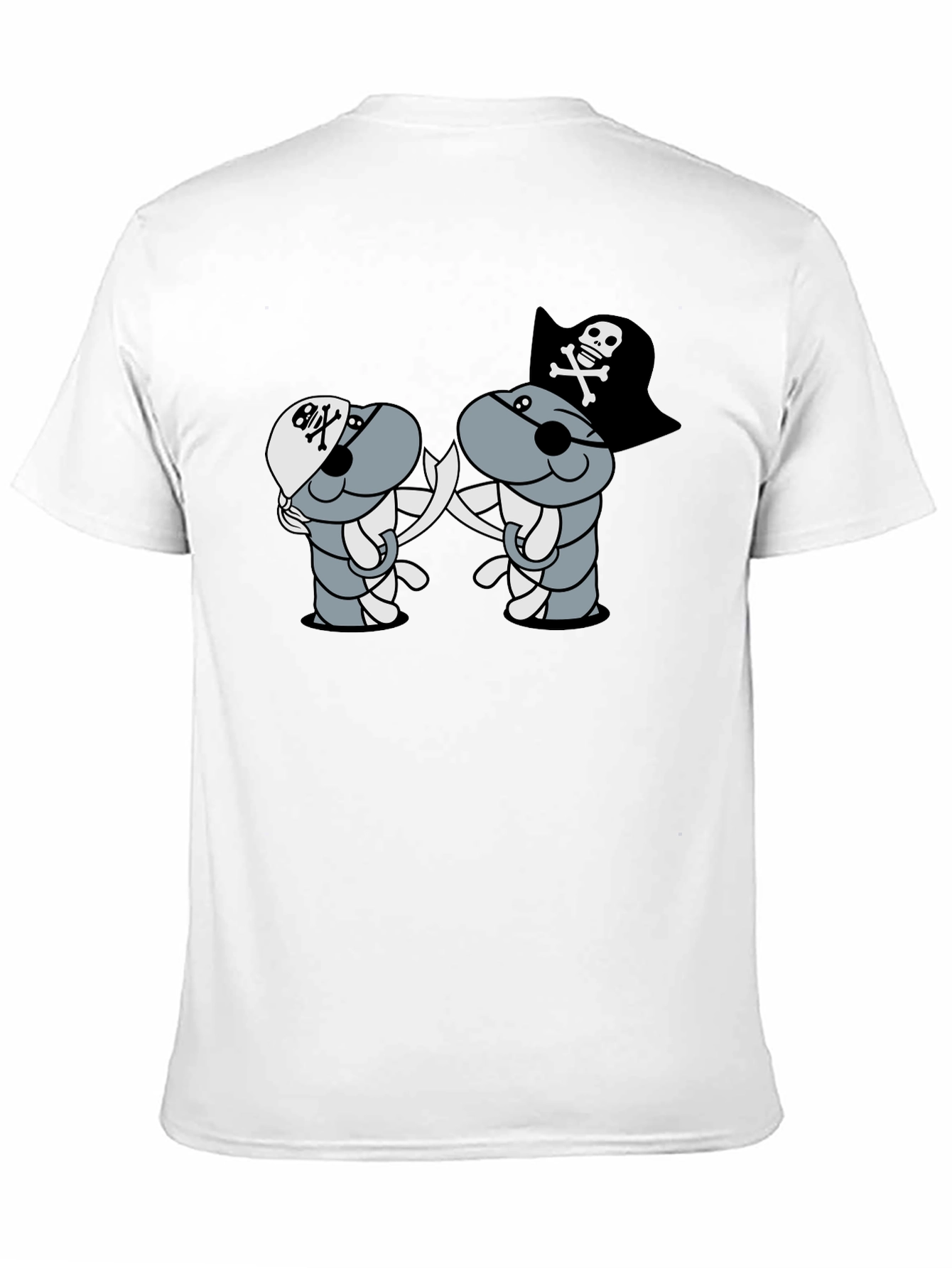 Pirate Cartoon T-Shirt - Black