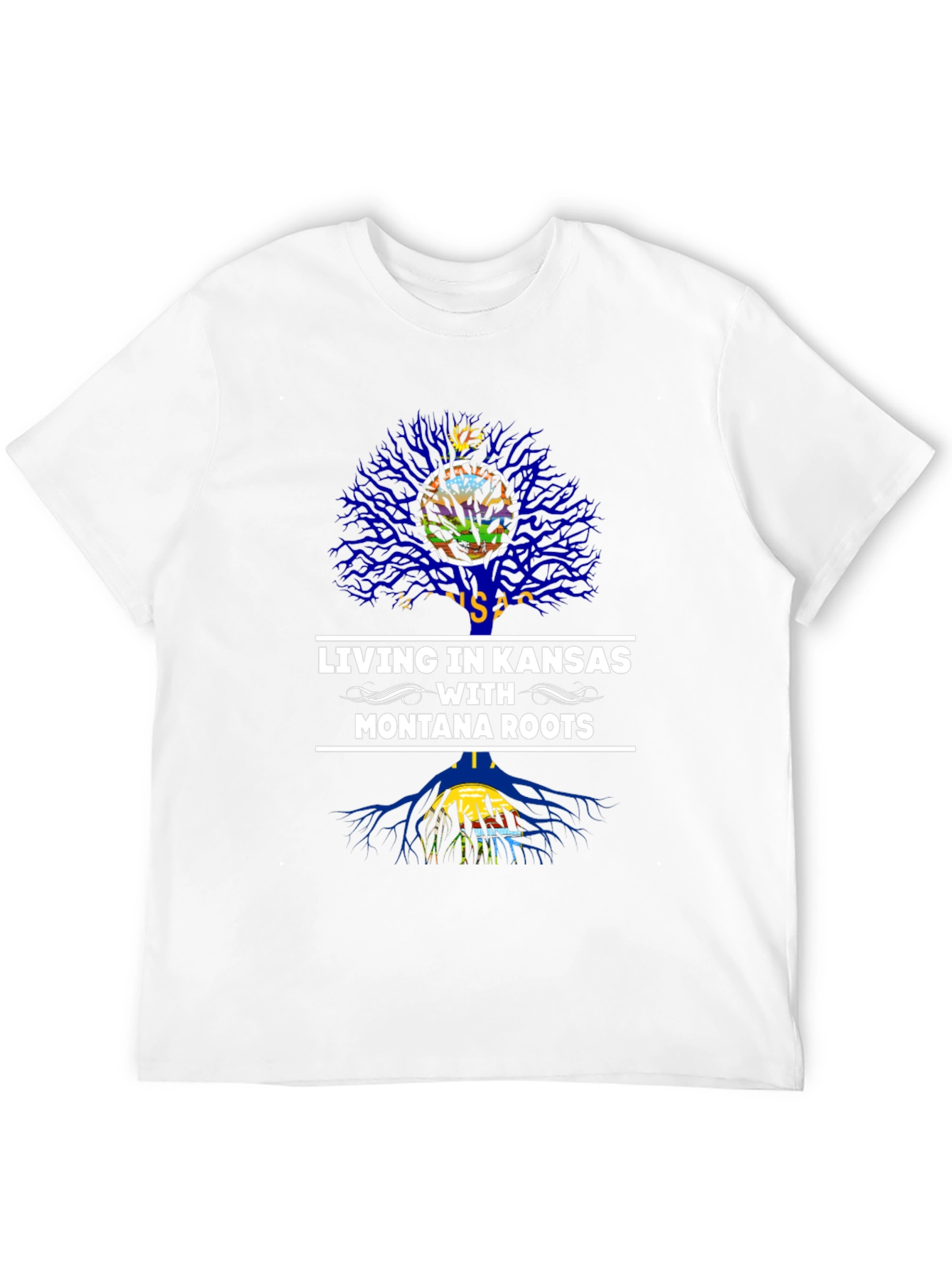 Living in Kansas with Montana Roots T-Shirt