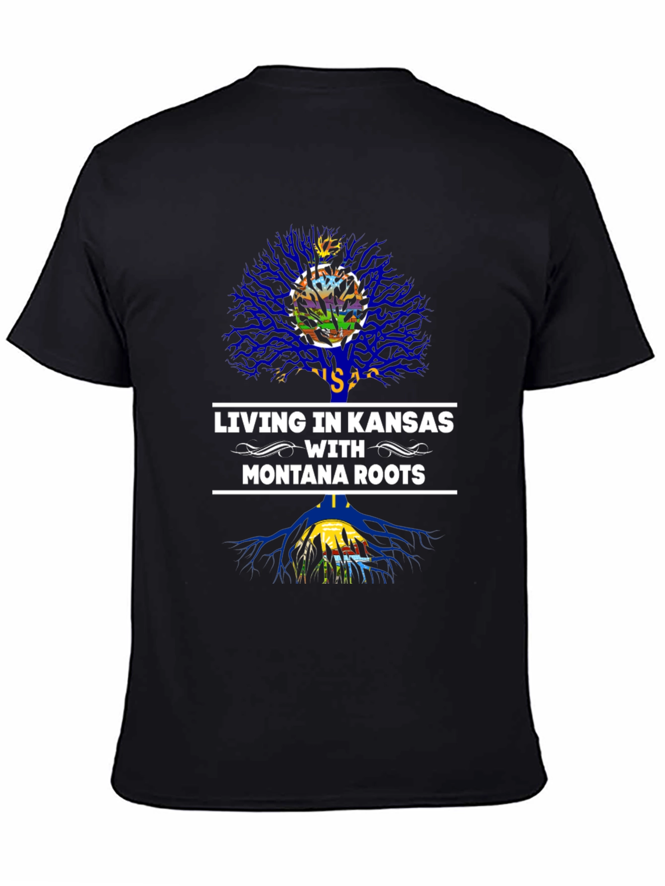 Living in Kansas with Montana Roots T-Shirt