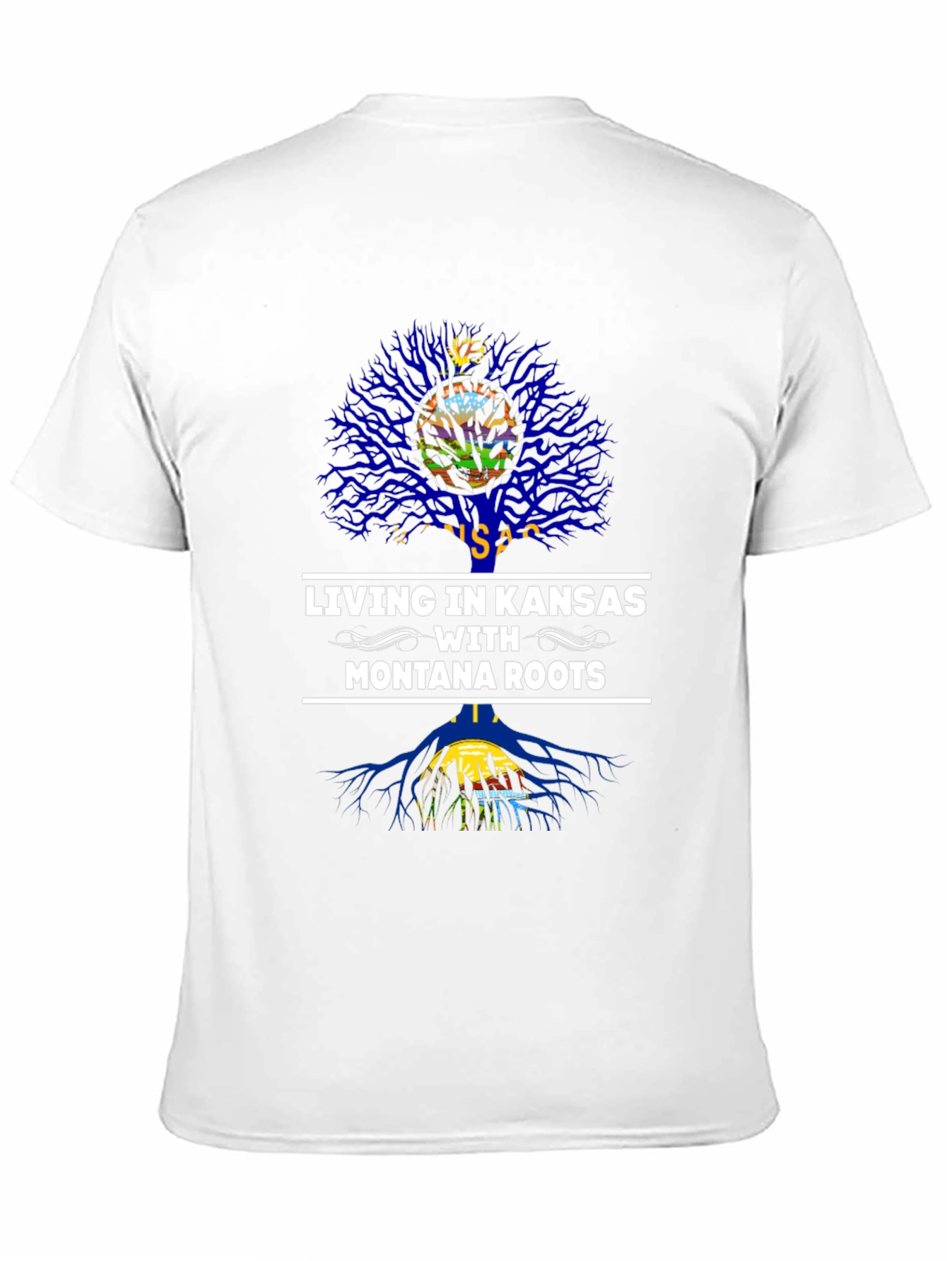 Living in Kansas with Montana Roots T-Shirt