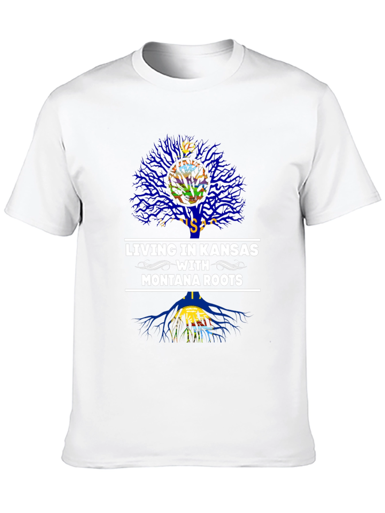 Living in Kansas with Montana Roots T-Shirt