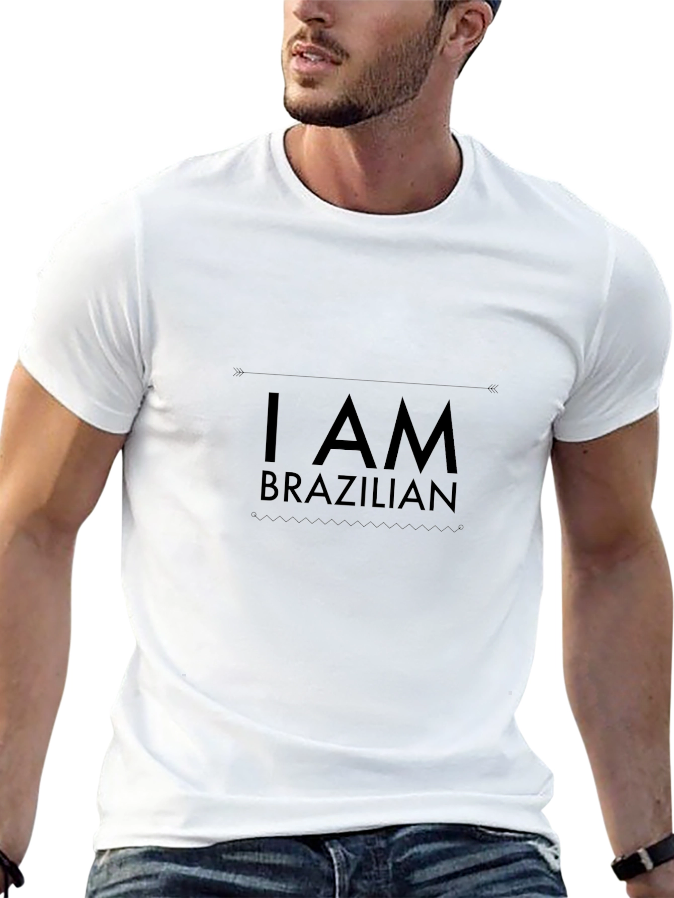 I AM BRAZILIAN Graphic Print Mens T-Shirt