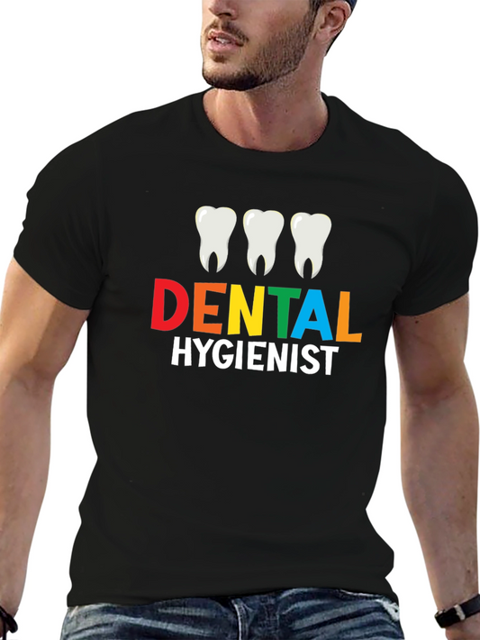 Dental Hygienist Colorful Graphic Tee Shirt