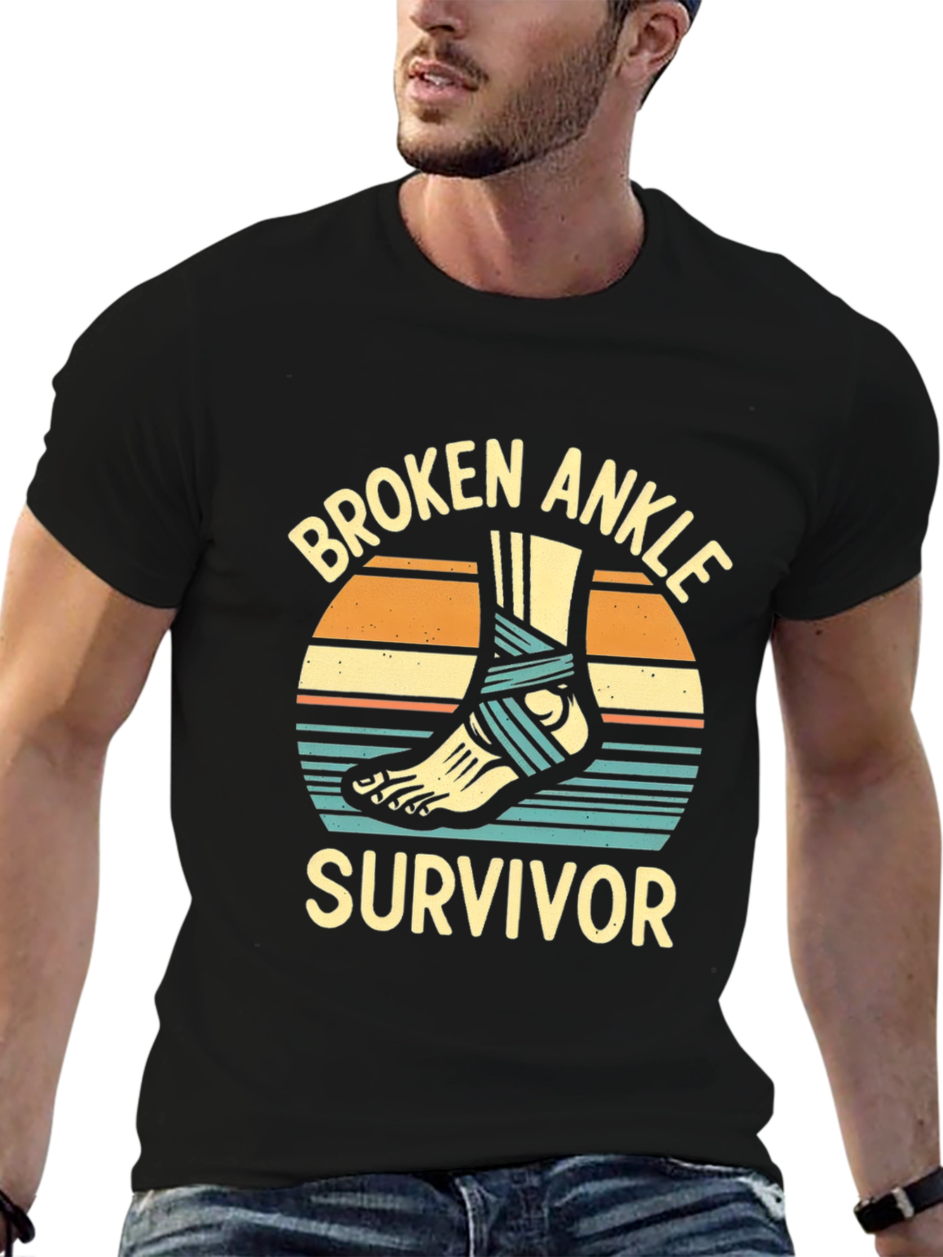 Broken Ankle Survivor Graphic T-Shirt