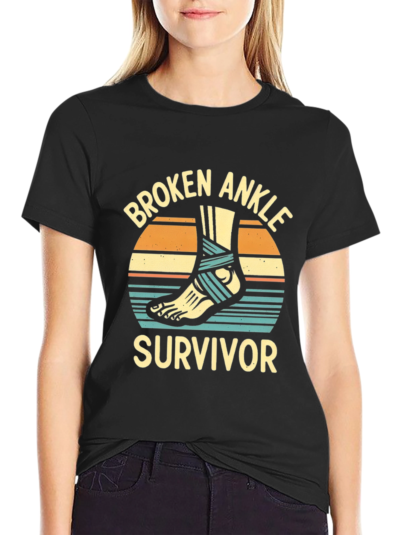 Broken Ankle Survivor Graphic T-Shirt