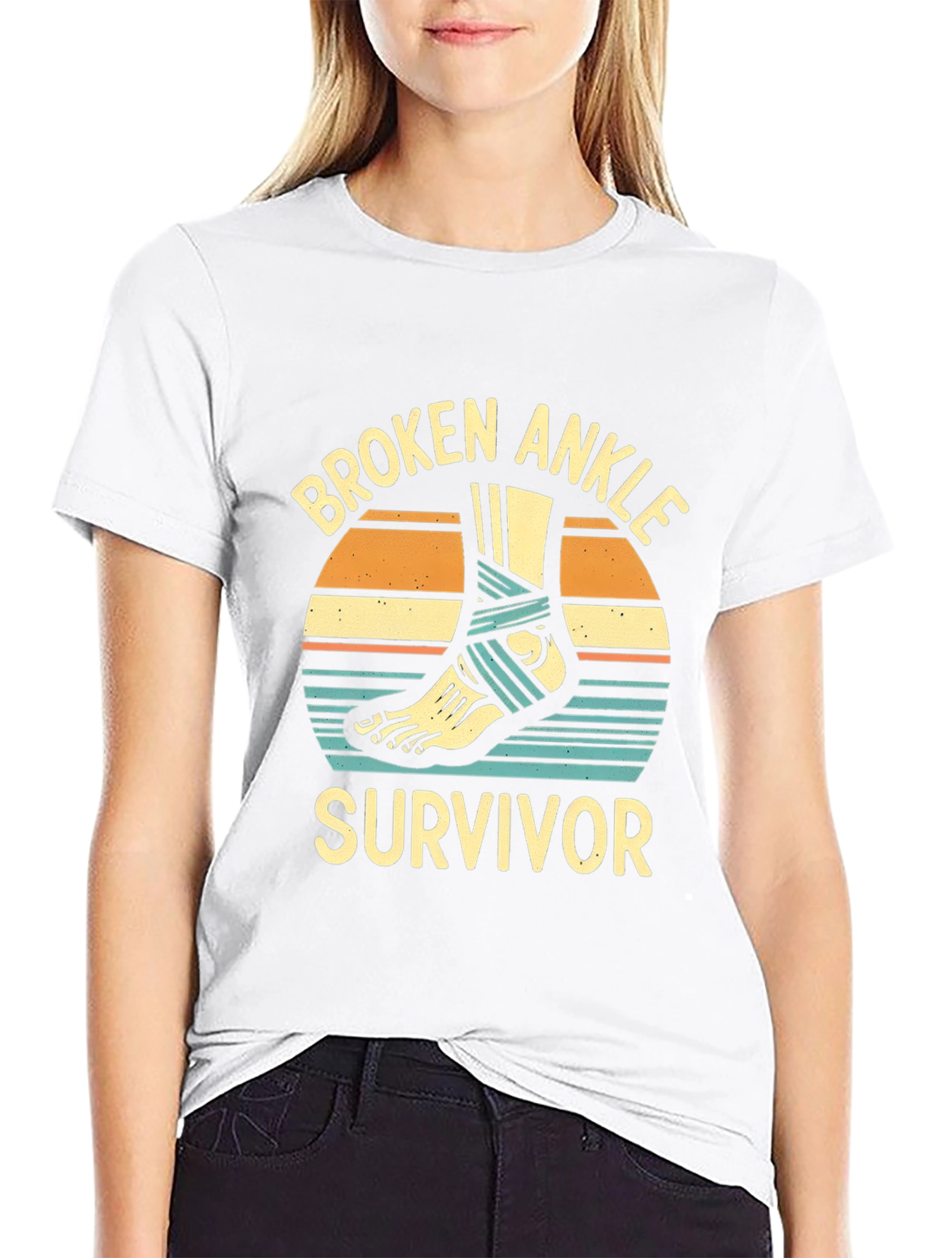 Broken Ankle Survivor Graphic T-Shirt
