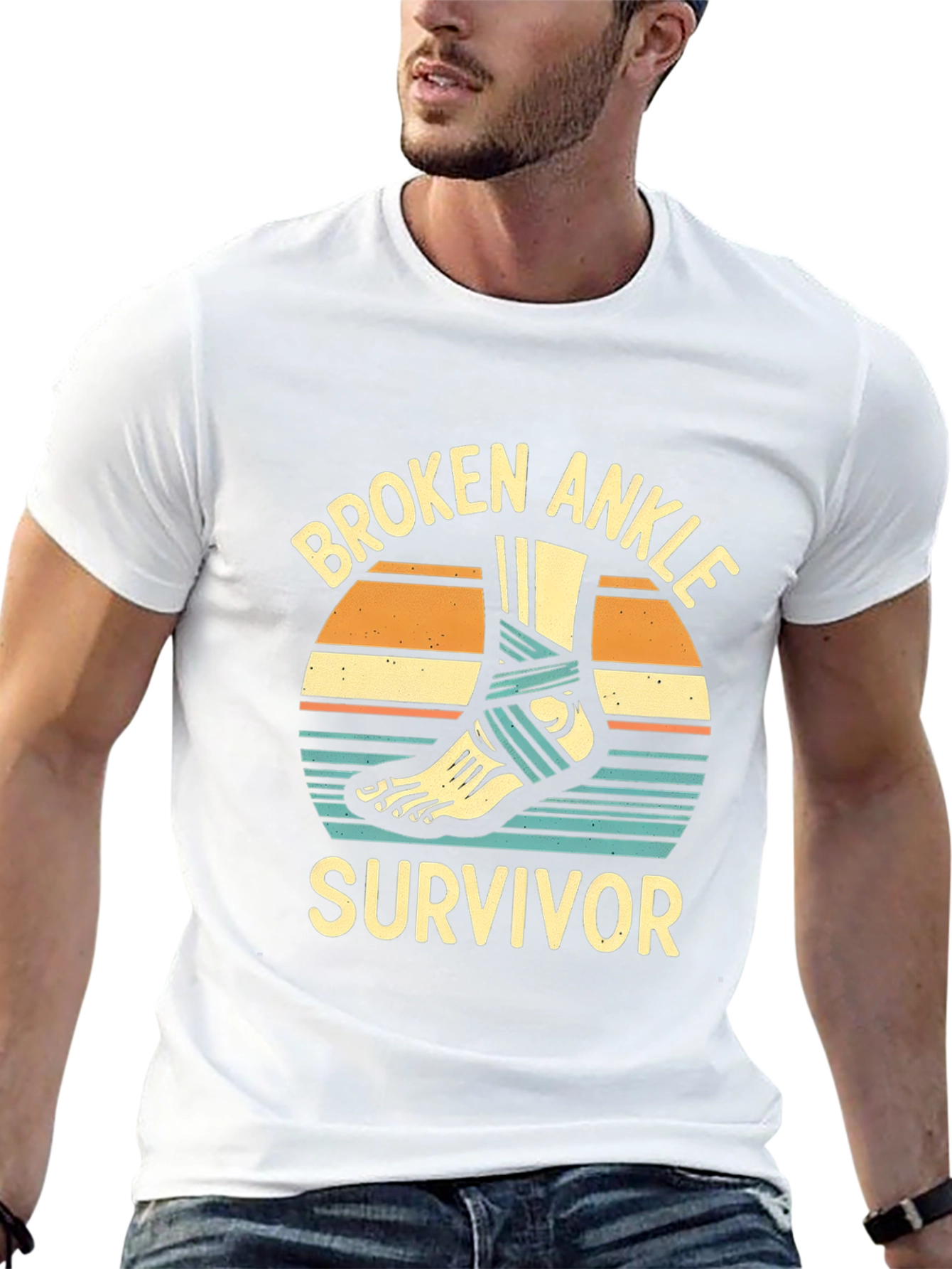 Broken Ankle Survivor Graphic T-Shirt
