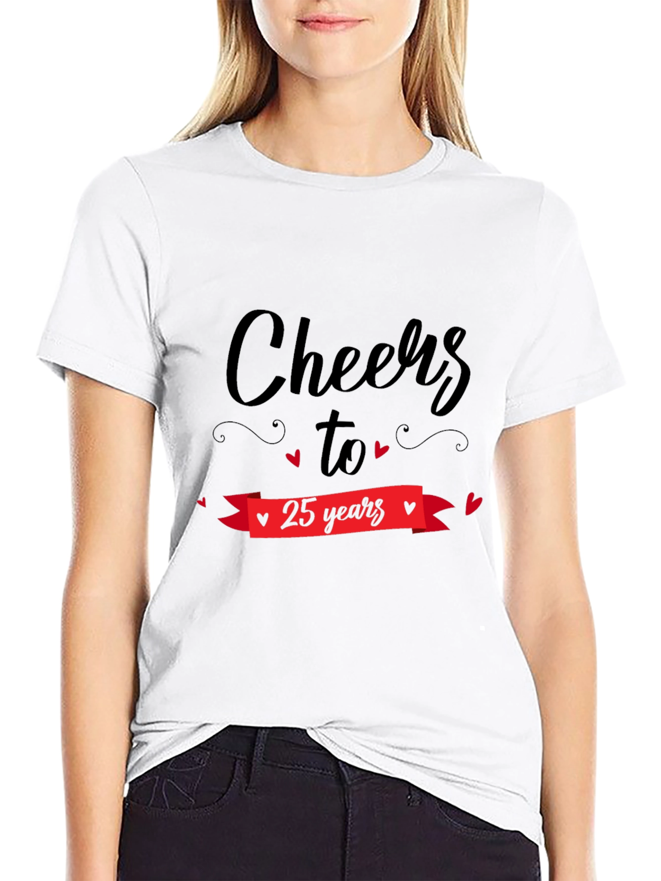 Cheers to 25 Years Black T-Shirt