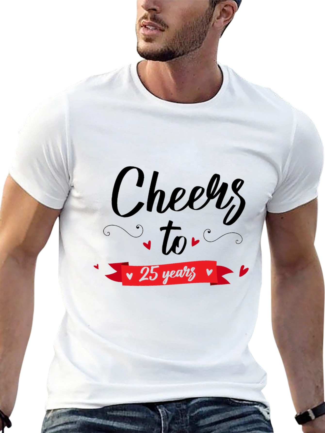 Cheers to 25 Years Black T-Shirt
