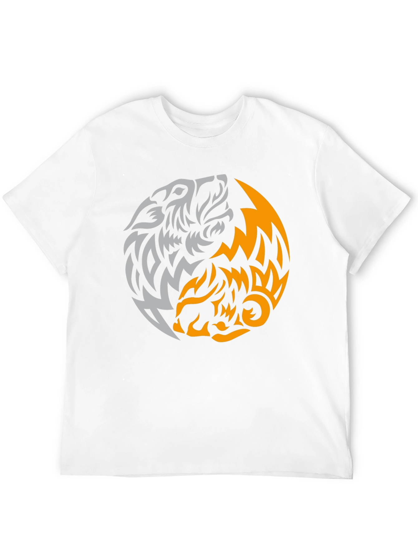 Yin Yang Wolves Graphic Tee - Black