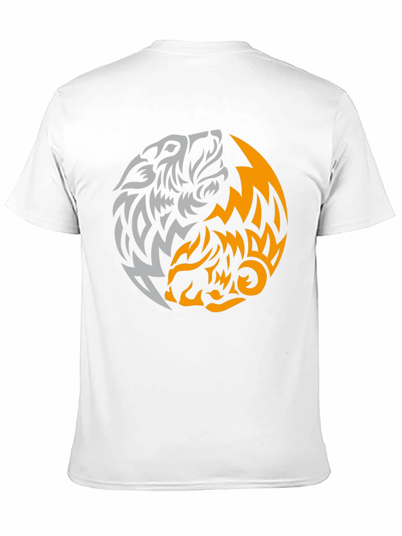 Yin Yang Wolves Graphic Tee - Black