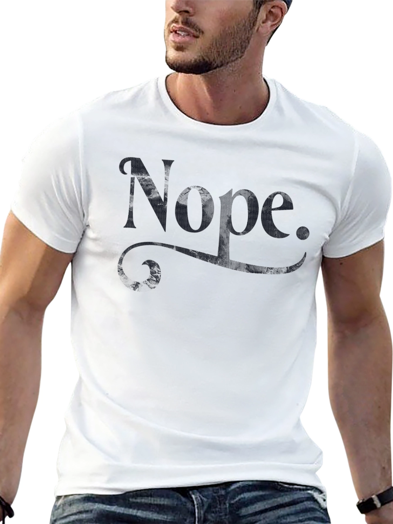 Nope Graphic Tee - Soft Cotton Casual T-Shirt