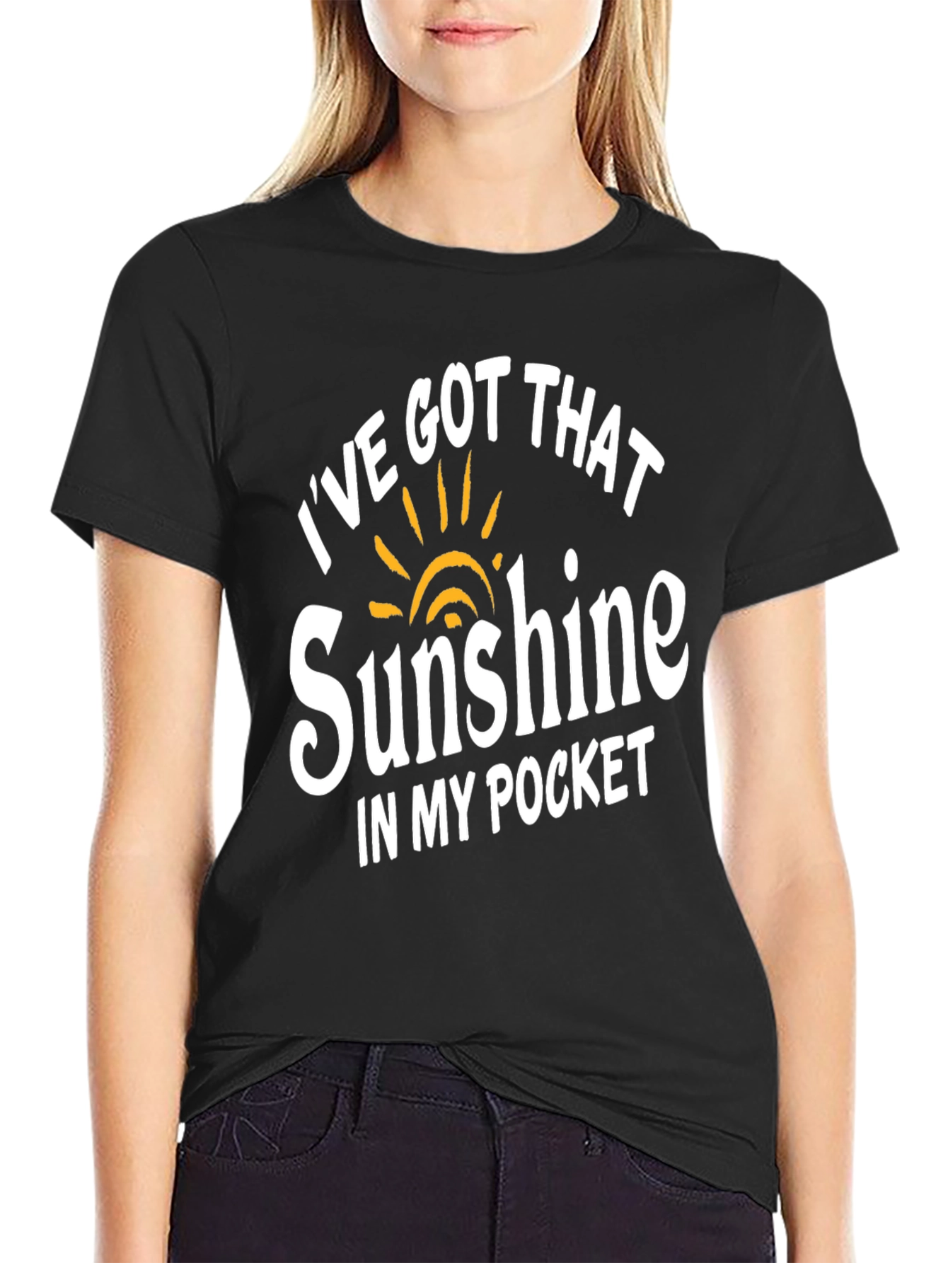 Sunshine in My Pocket Black Graphic T-Shirt