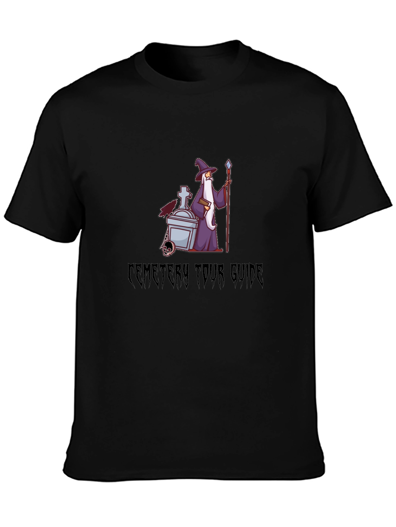 Cemetery Tour Guide Black T-Shirt