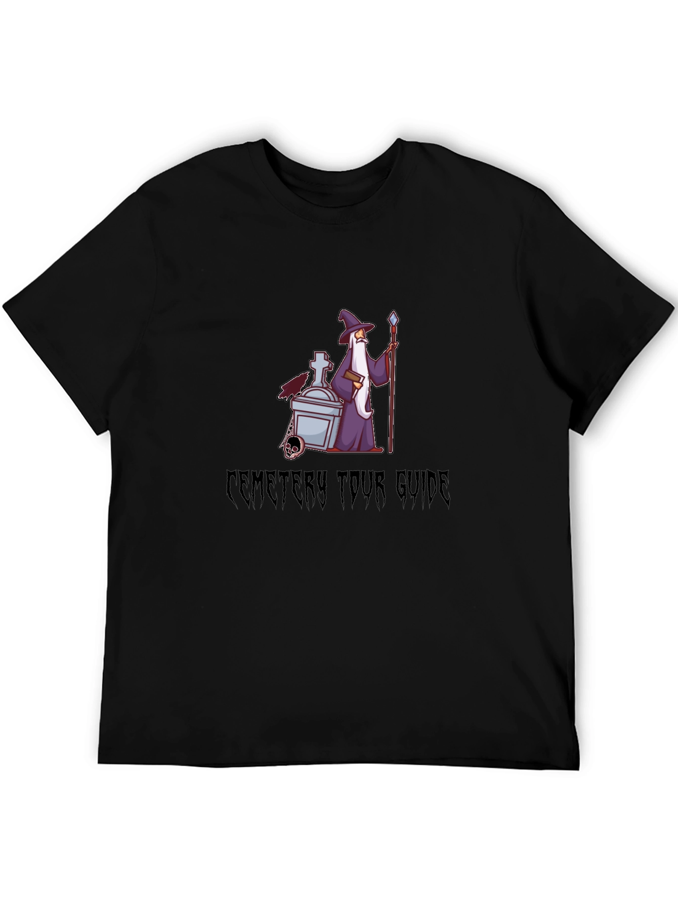 Cemetery Tour Guide Black T-Shirt
