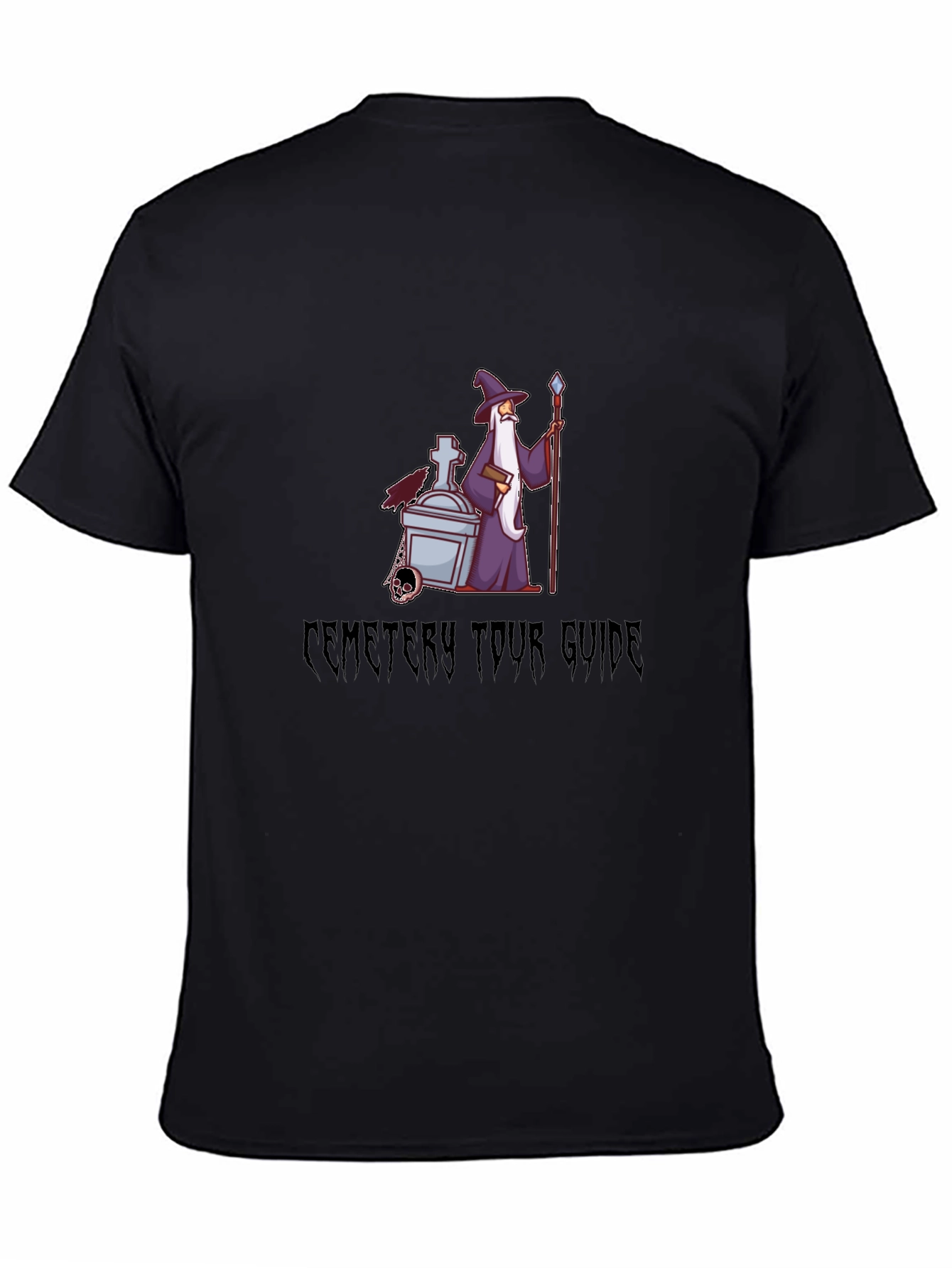 Cemetery Tour Guide Black T-Shirt