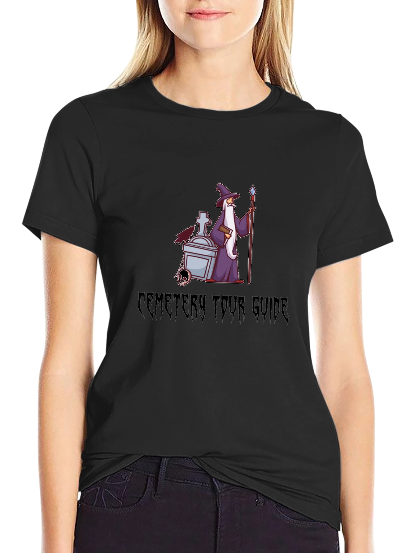 Cemetery Tour Guide Black T-Shirt