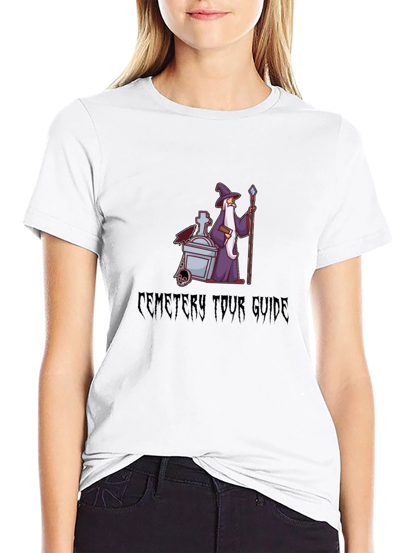 Cemetery Tour Guide Black T-Shirt
