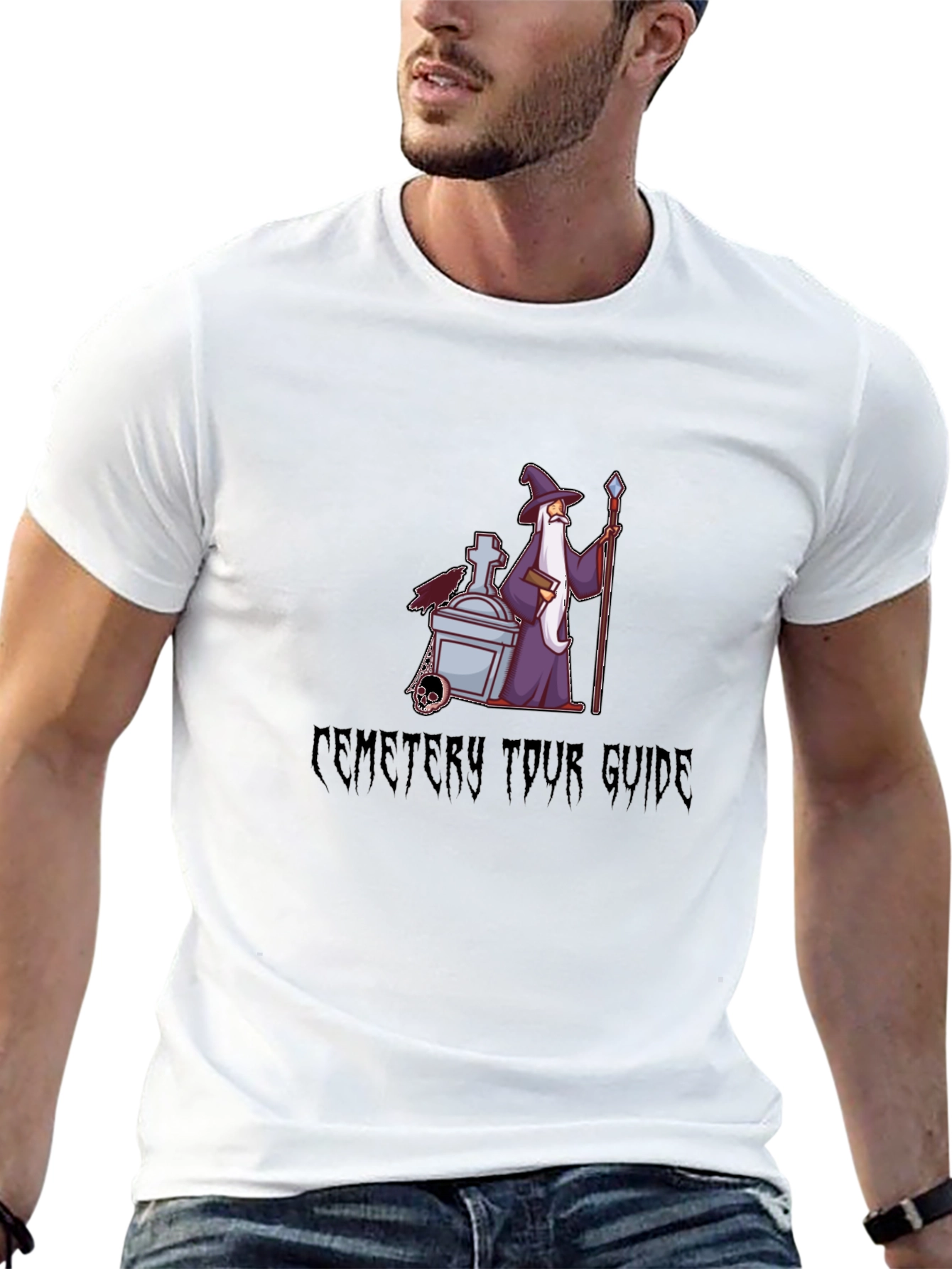 Cemetery Tour Guide Black T-Shirt