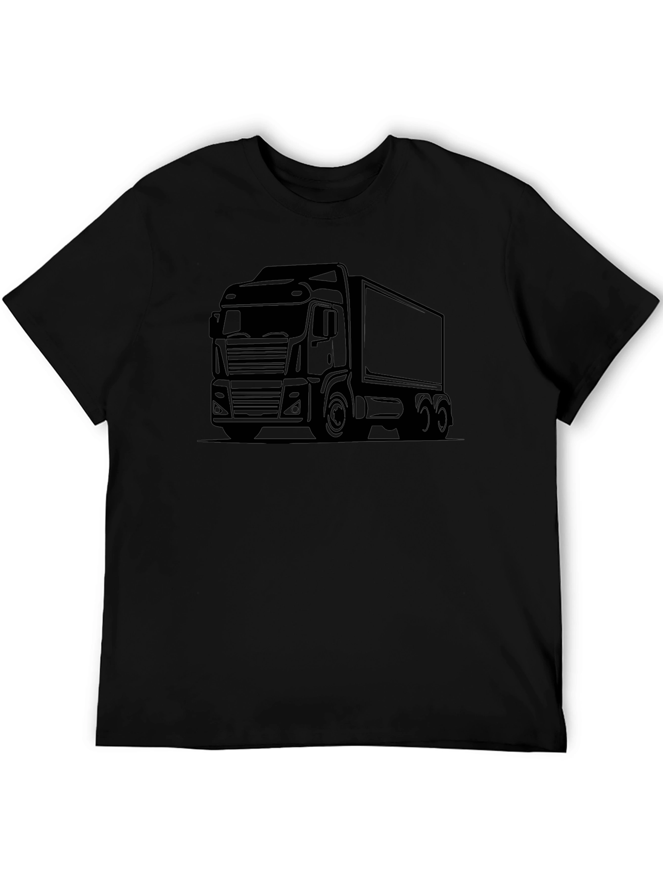 Truck Graphic Tee - Classic Black Trucker Shirt