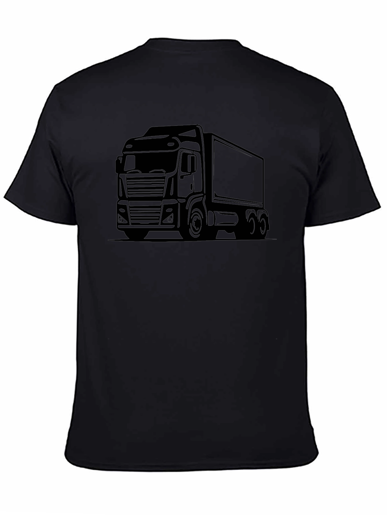 Truck Graphic Tee - Classic Black Trucker Shirt