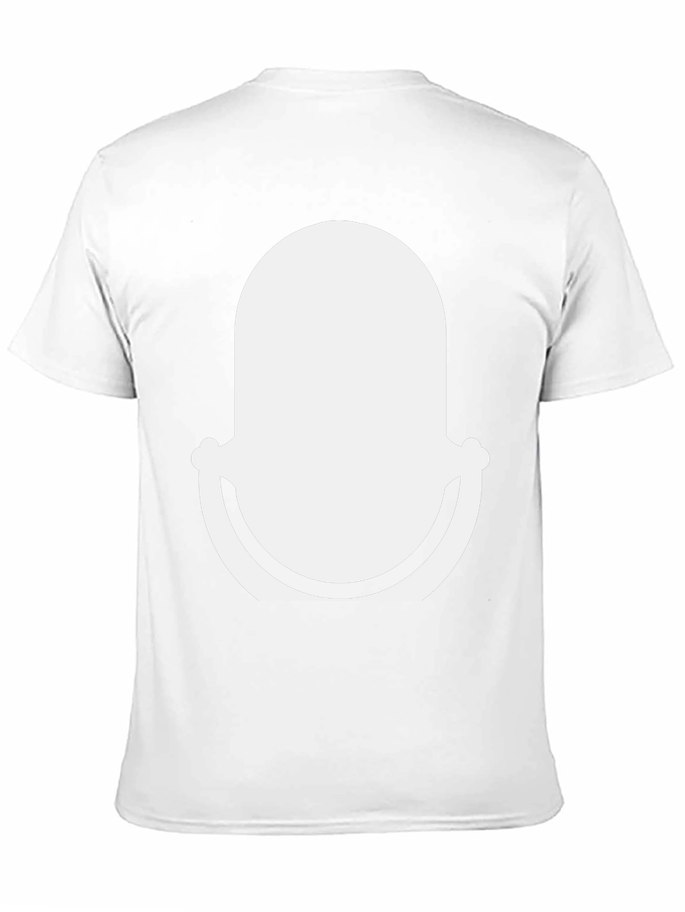 Black T-Shirt with Abstract White Graphic Design