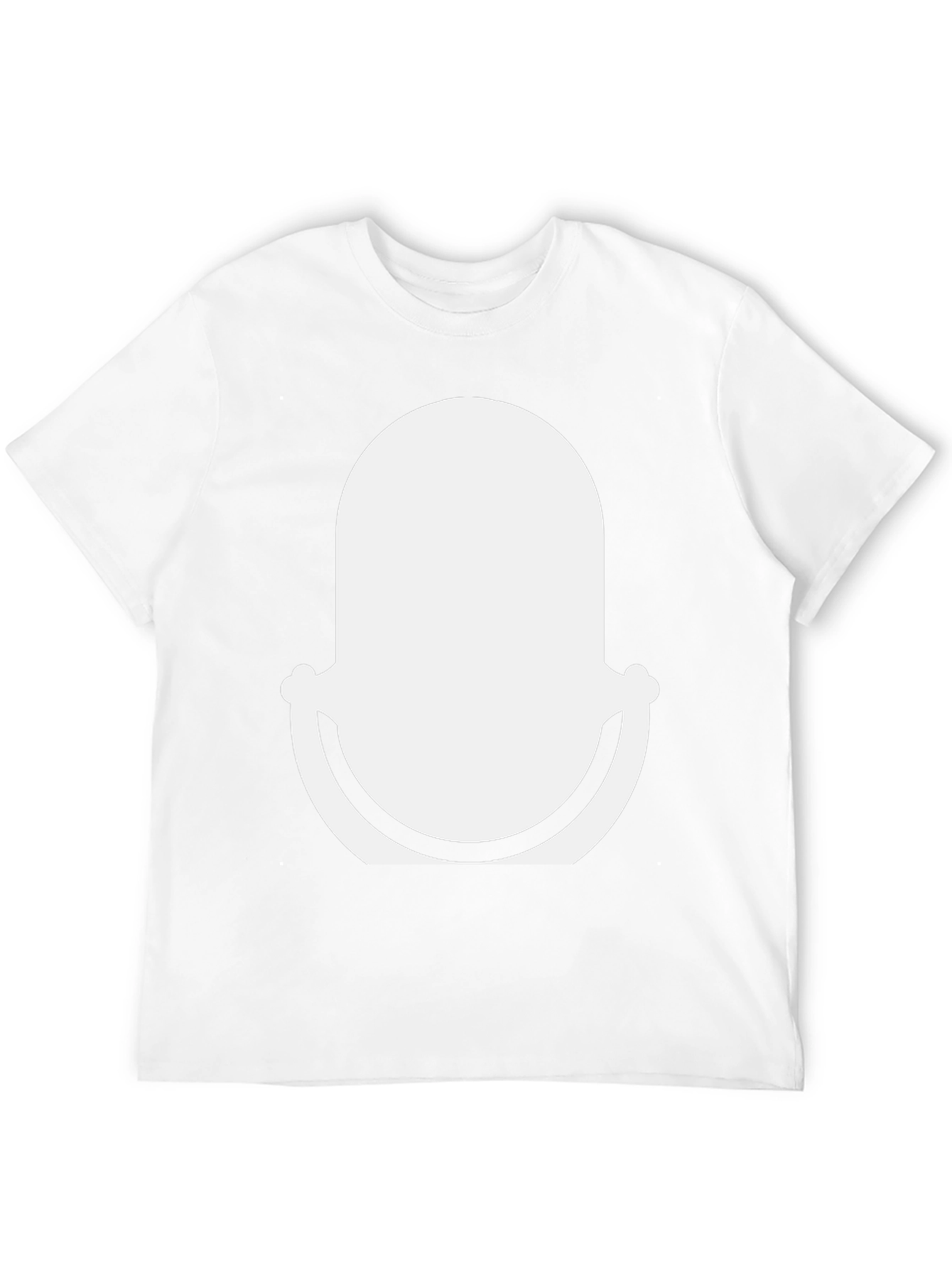 Black T-Shirt with Abstract White Graphic Design