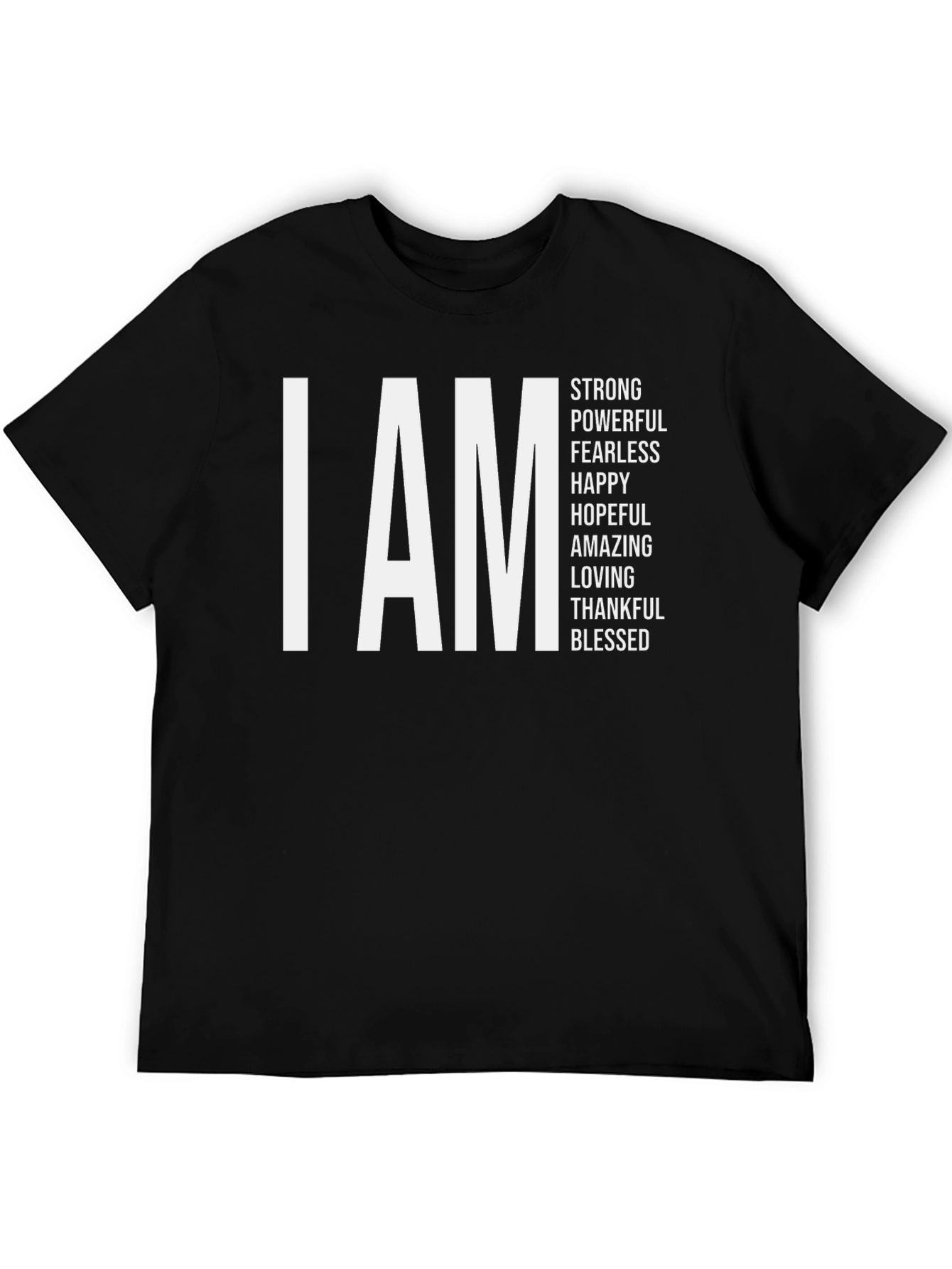 I AM Strong Black Graphic Tee